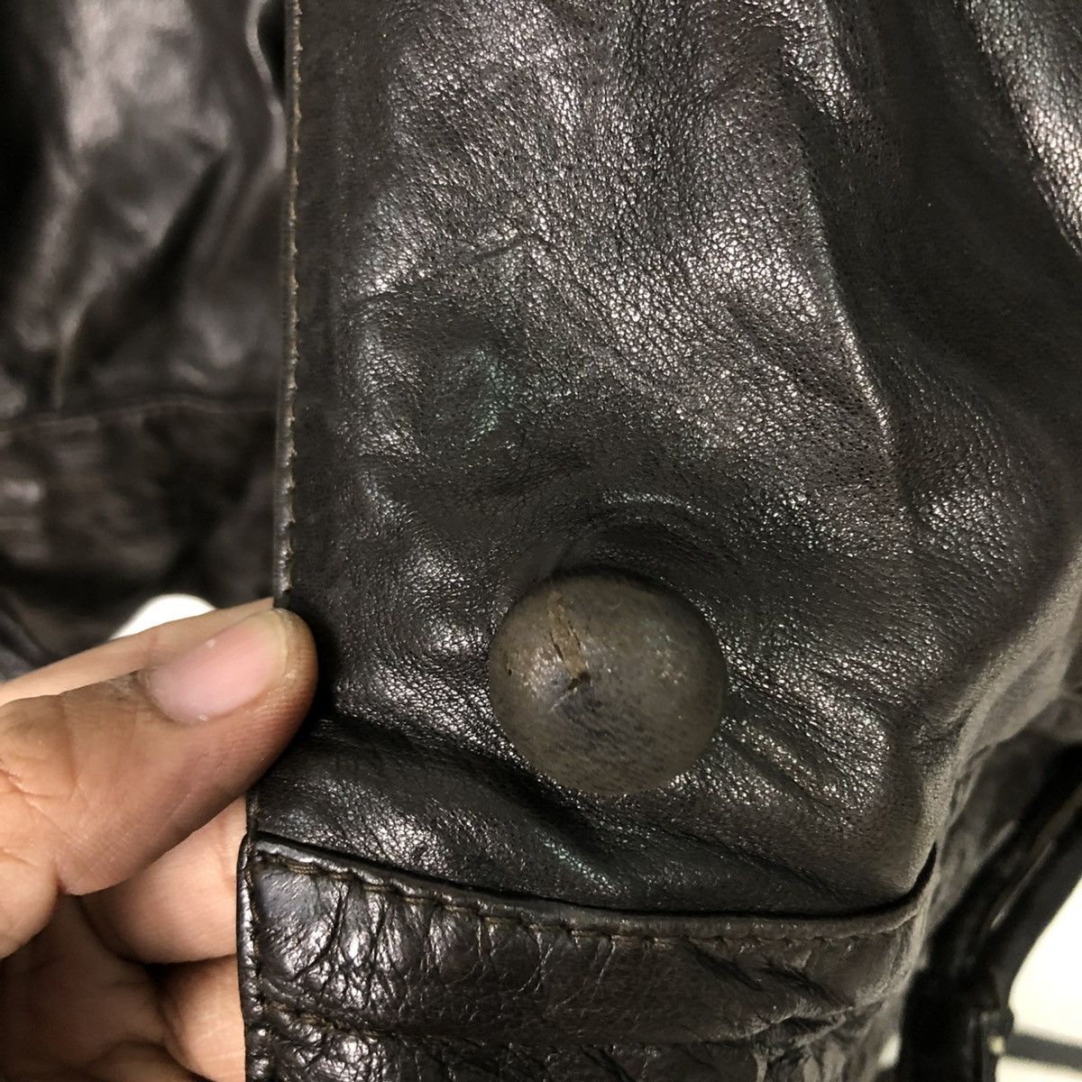 Vintage 🔥CROPPED BONDAGE BIKER LEATHER JACKET SERGE MIKO PARIS Size US M / EU 48-50 / 2 - 20 Thumbnail
