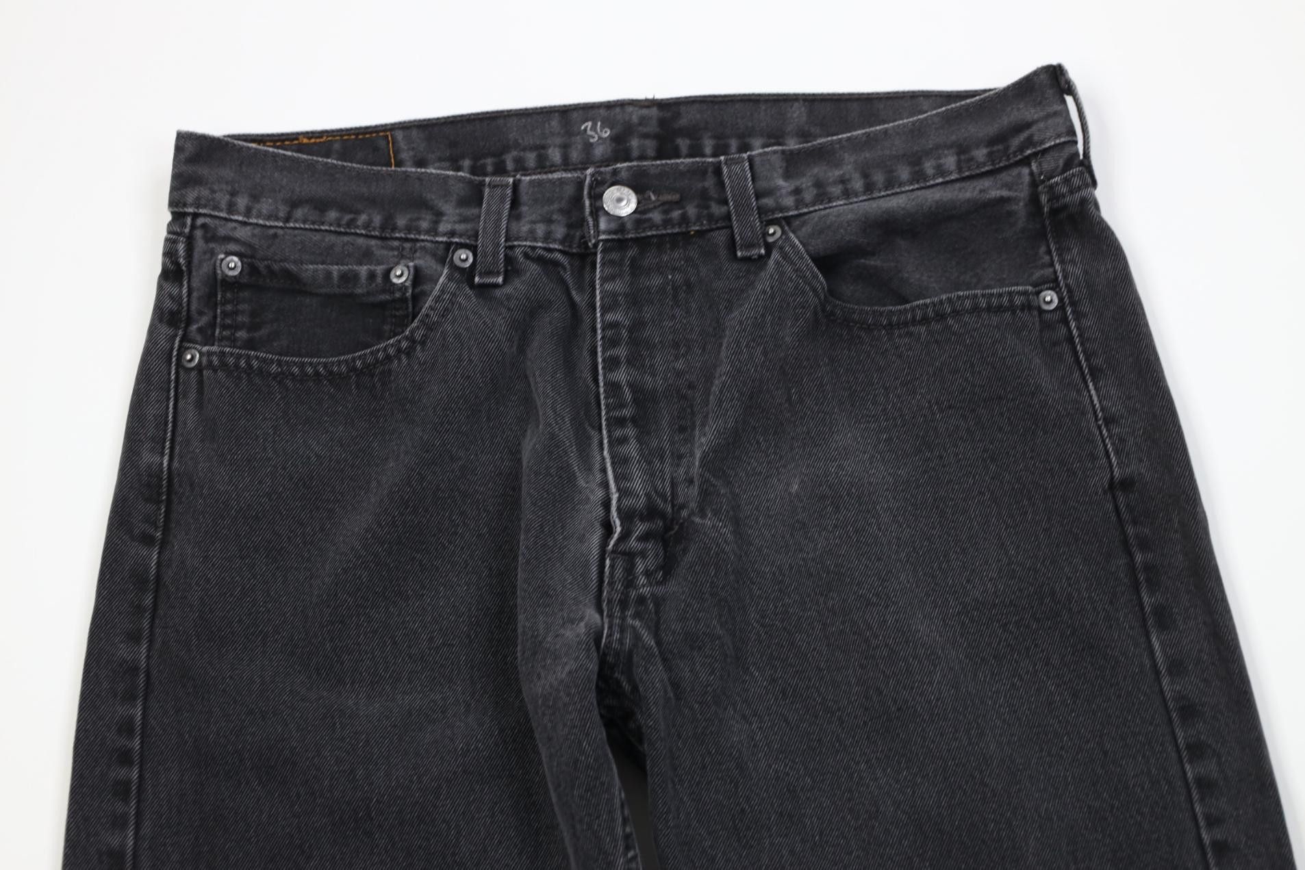 Levi's Vintage Y2K Levis 505 Regular Fit Straight Leg Jeans Black Size US 36 / EU 52 - 2 Thumbnail