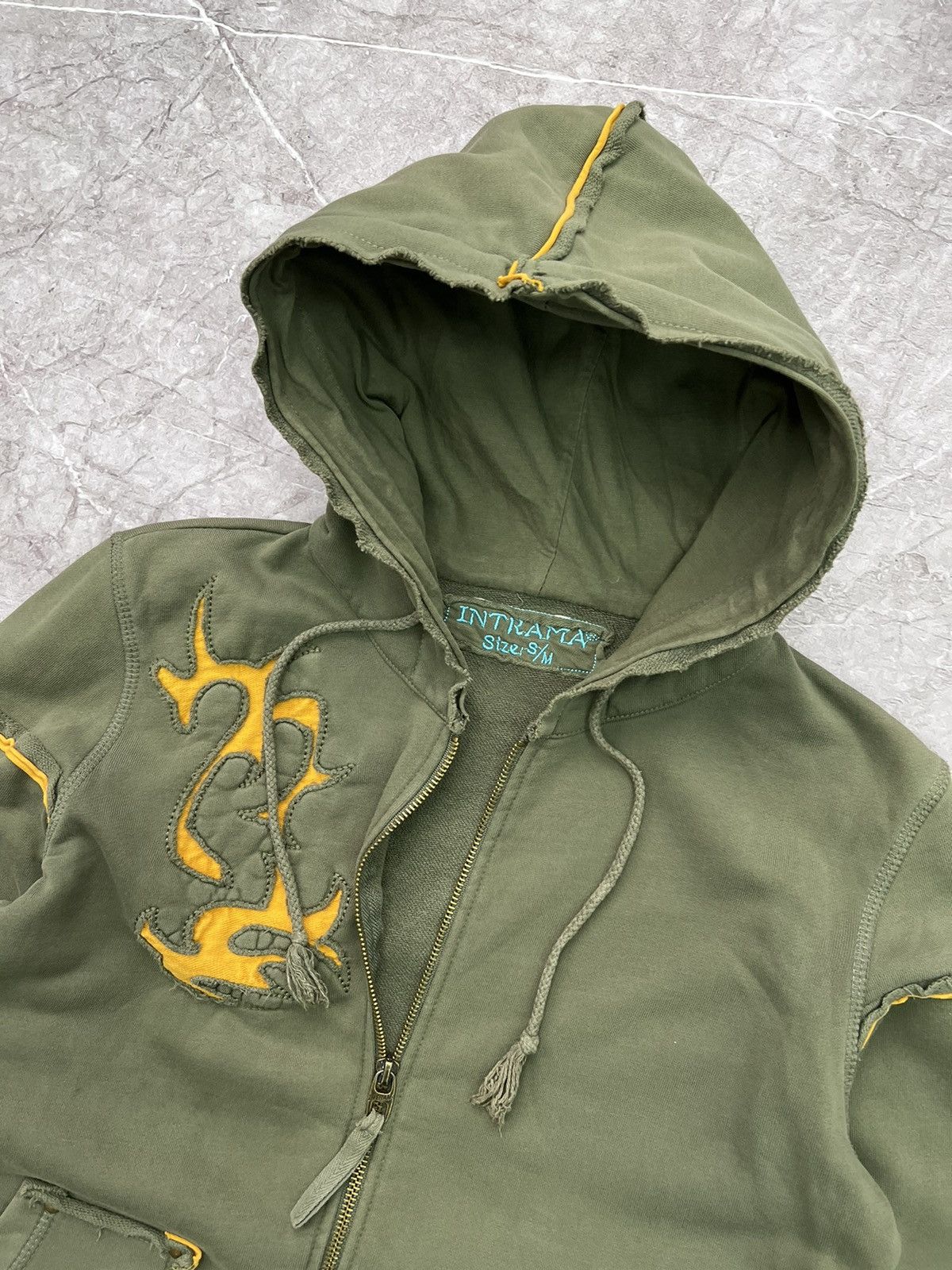 Affliction × If Six Was Nine Vintage Y2K Affliction Hoodie Skull Grunge Cybergoth Biker Size S / US 4 / IT 40 - 4 Thumbnail