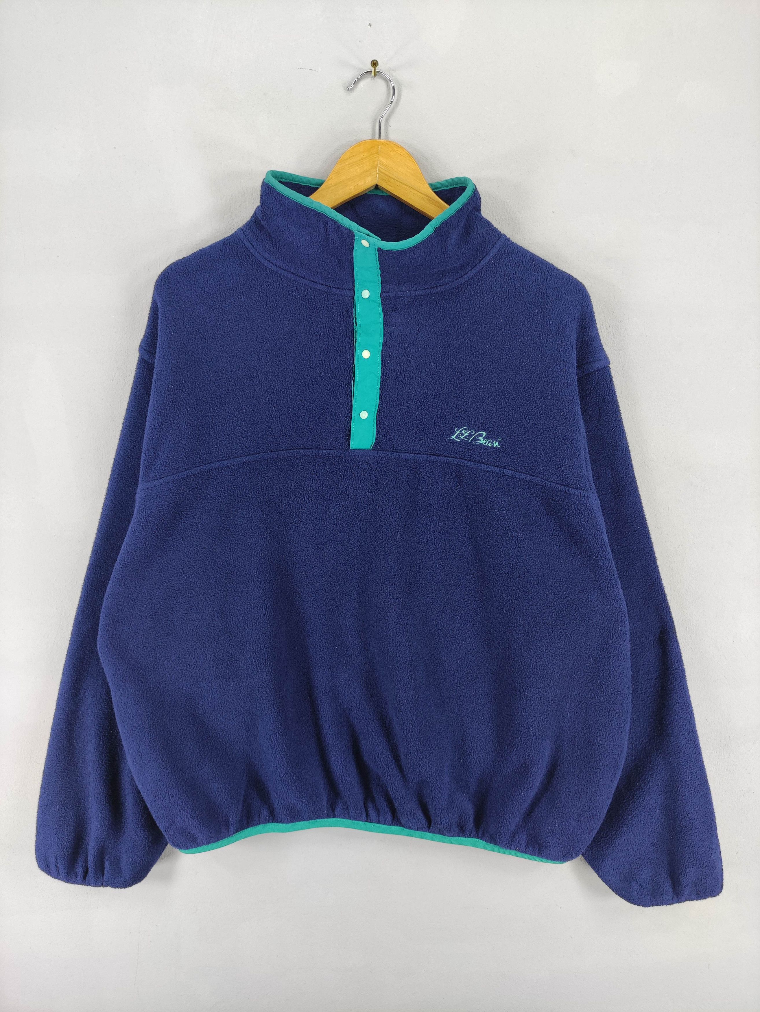 L.L. Bean Vintage L.L. Bean Fleece Sweater Half Snap Button Size US L / EU 52-54 / 3 - 1 Thumbnail