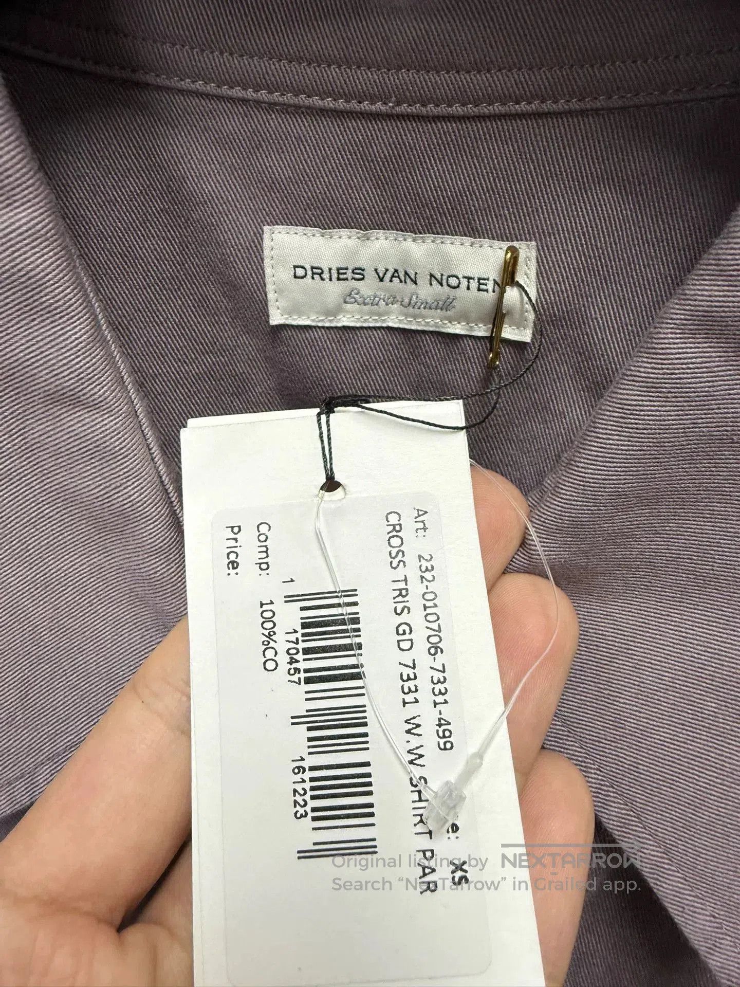 Dries Van Noten Lavender Oversized Utility Jacket. Size US XS / EU 42 / 0 - 6 Thumbnail