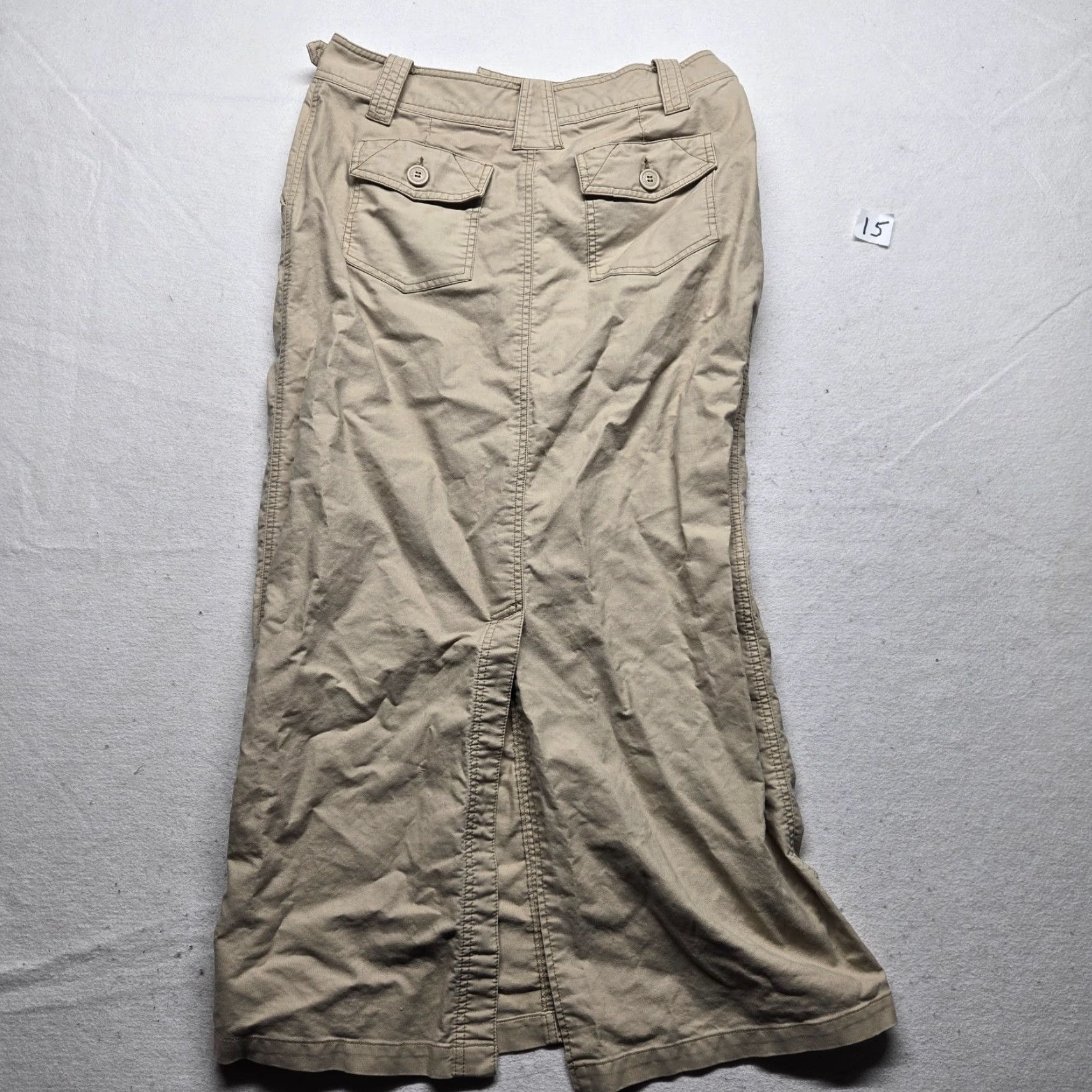 Vintage Maurices A-Line Long Skirt Beige Adult Women's Regular Size 8 Casual Summer Fall Size 30" / US 8 / IT 44 - 7 Thumbnail