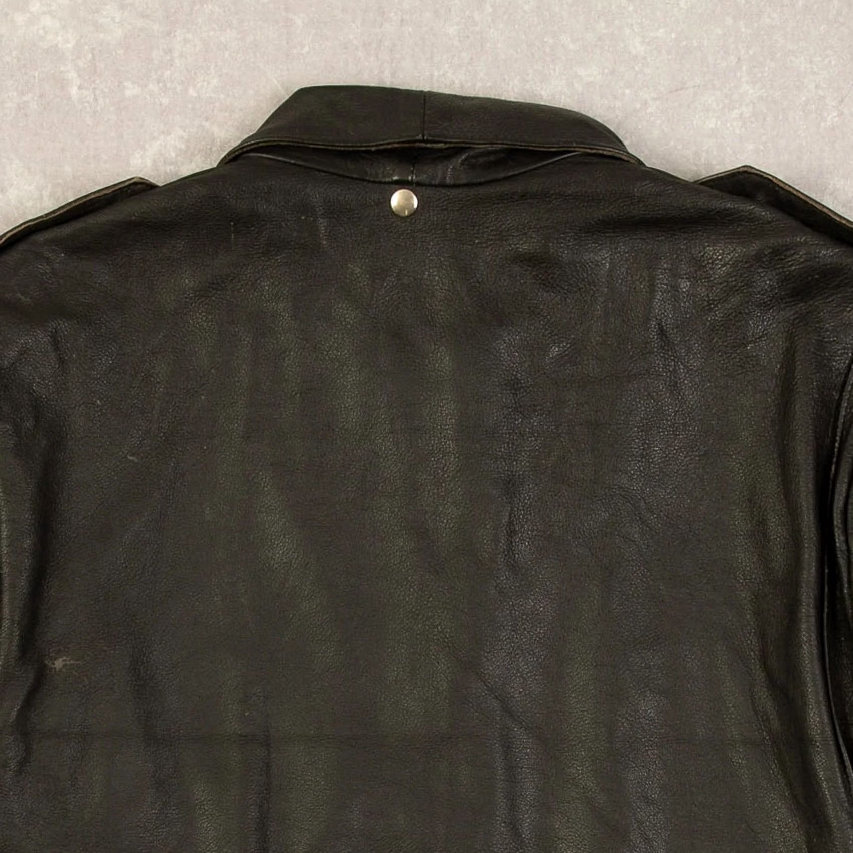Schott VINTAGE Schott G-2 Leather Flight Jacket Bomber Jacket Men Black 80s Size US L / EU 52-54 / 3 - 4 Thumbnail