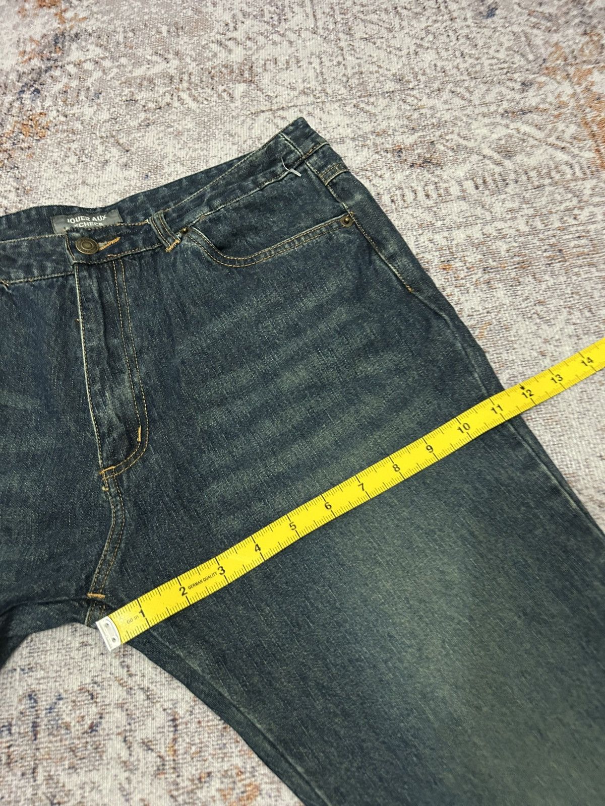 If Six Was Nine Jouer Aux Echecs Flared Bell Buttom Jeans Size US 32 / EU 48 - 16 Thumbnail