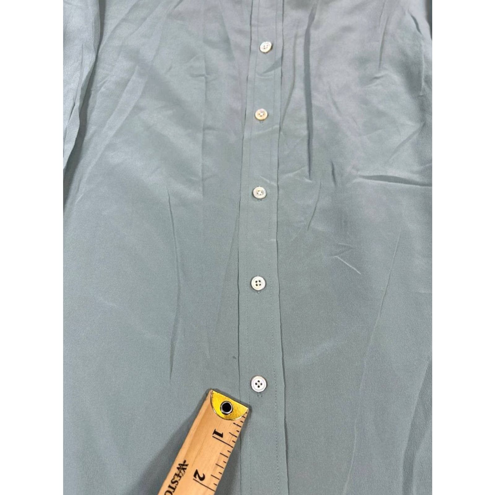 Everlane Everlane Shirt Womens Green Silk Button-Up XS? (Note: Original size 0) Size XS / US 0-2 / IT 36-38 - 6 Thumbnail