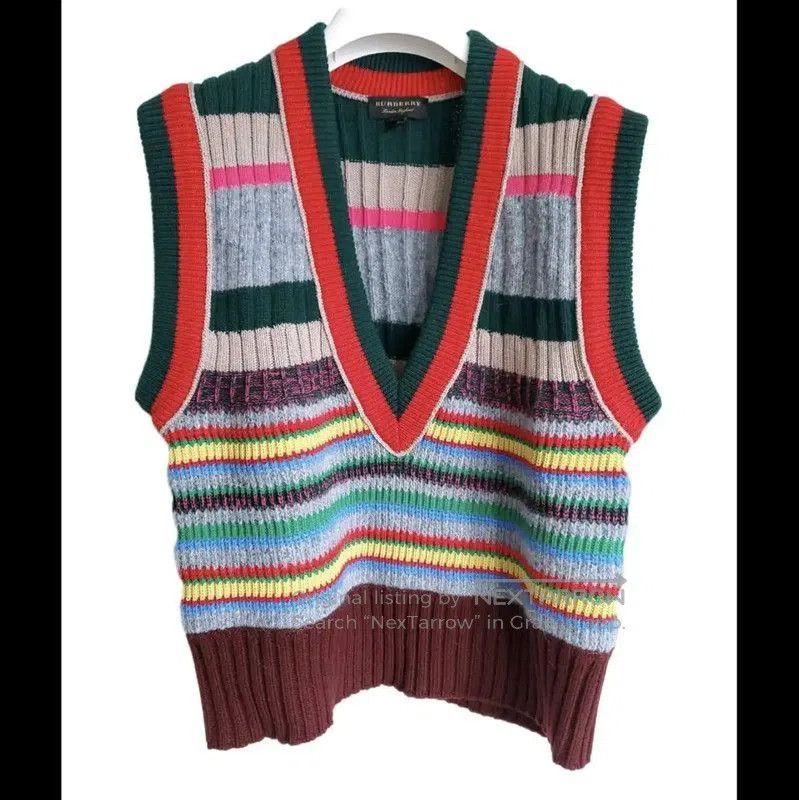 Burberry Burberry Multicolor Striped Wool Knit Top. Size L / US 10 / IT 46 - 3 Thumbnail