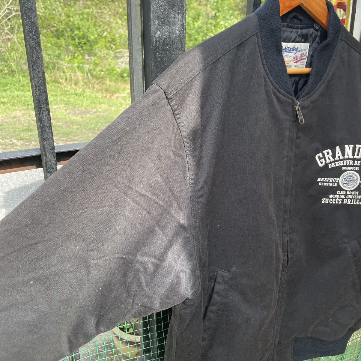 Japanese Brand 🔥🇯🇵Gran Deur Big Spellout Full Zipper Bomber Varsity Jacket Size US L / EU 52-54 / 3 - 8 Thumbnail