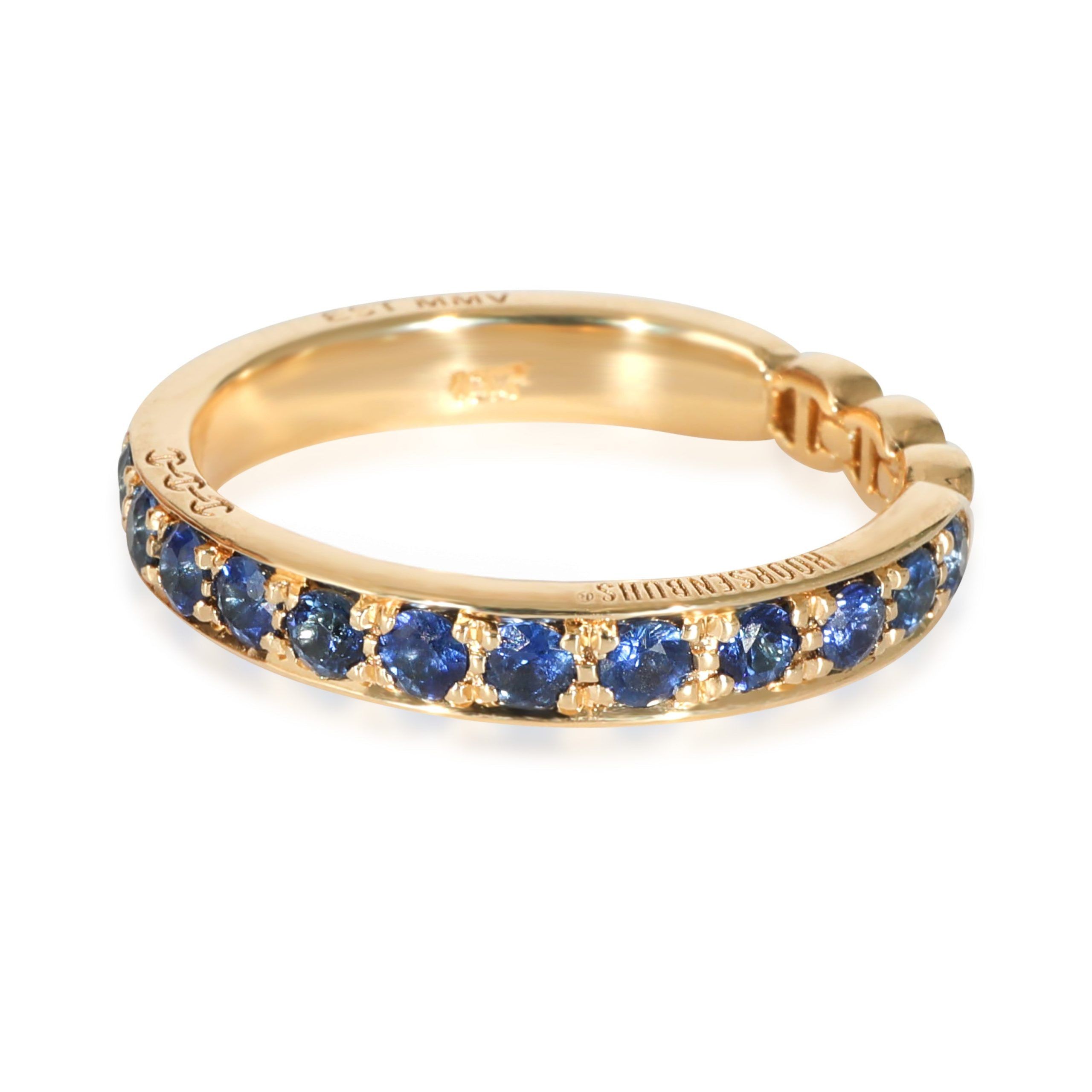 image of David Yurman Hoorsenbuhs Americana Ring Blue Sapphires Ring In 18K Yellow Gold, Women's
