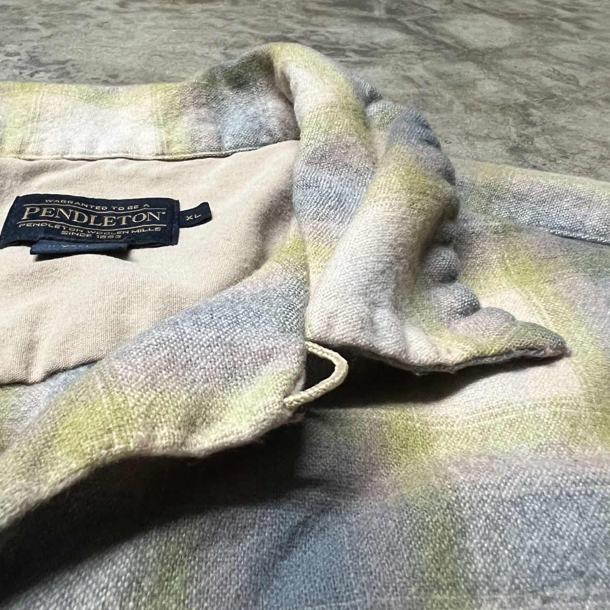 L.L. Bean × Pendleton × The North Face Pendleton Plaid Wool Loop Collar Short-Sleeve Flannel Shirt Size US XL / EU 56 / 4 - 3 Thumbnail