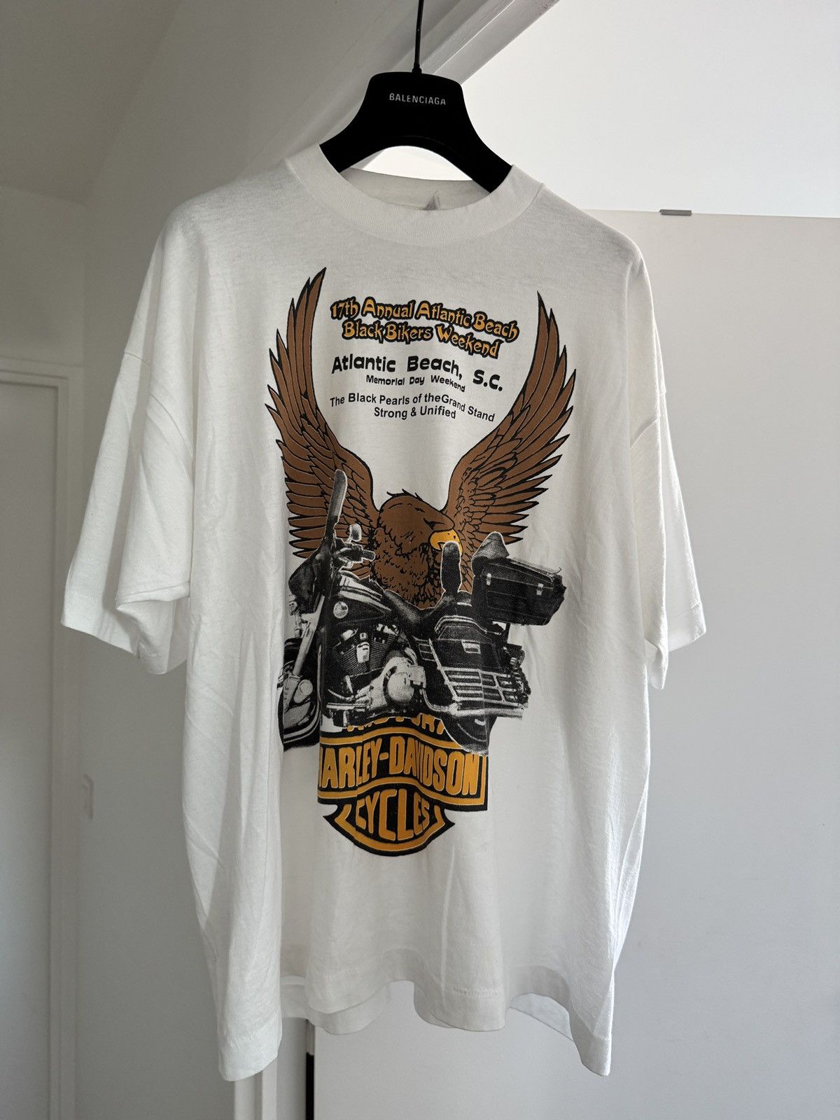 Harley Davidson *RARE* 90s VINTAGE HARLEY DAVIDSON ATLANTIC BEACH BLACK WEEK Size US XXL / EU 58 / 5 - 1 Thumbnail