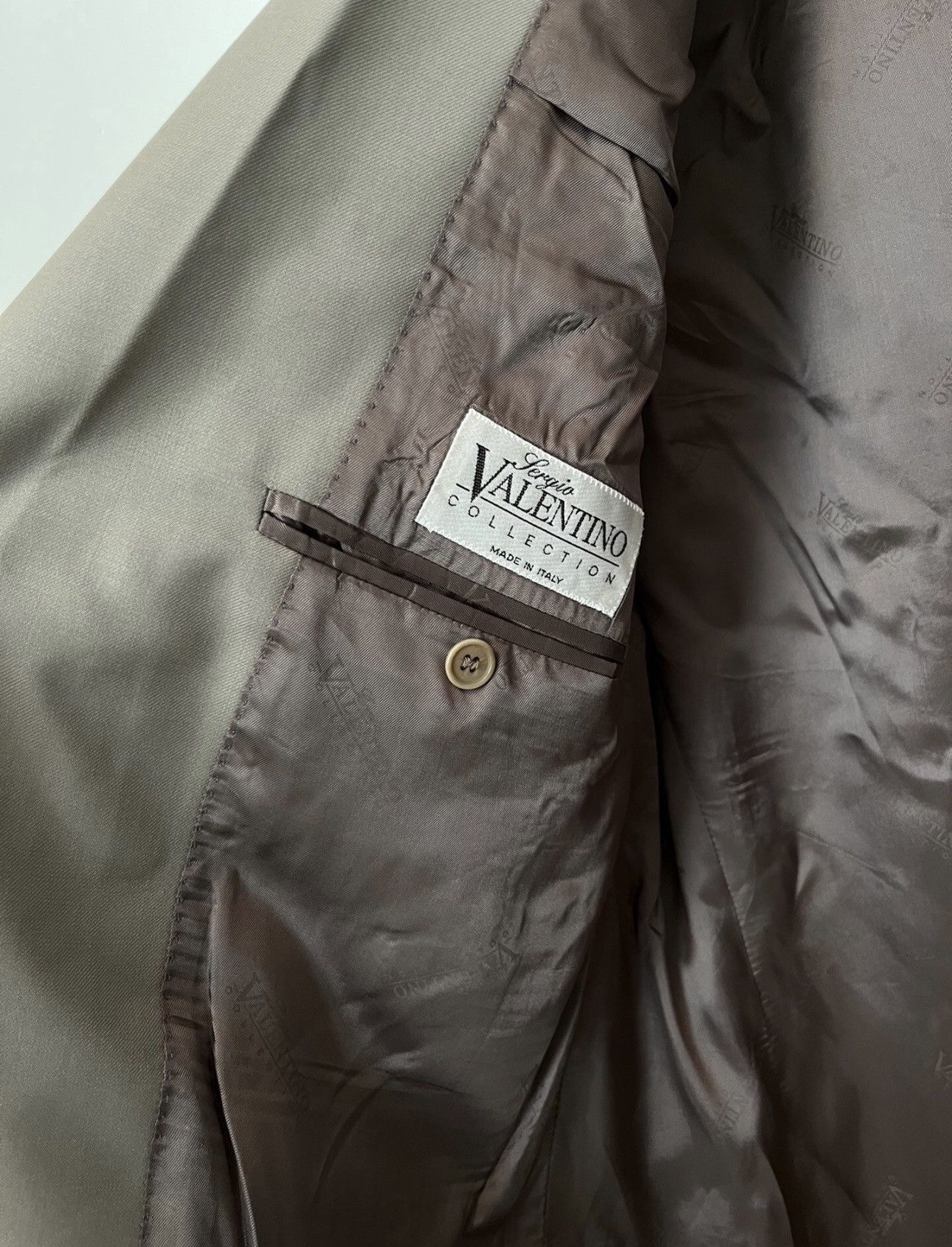 Valentino Valentino wool suits kaki Size 52R - 2 Thumbnail
