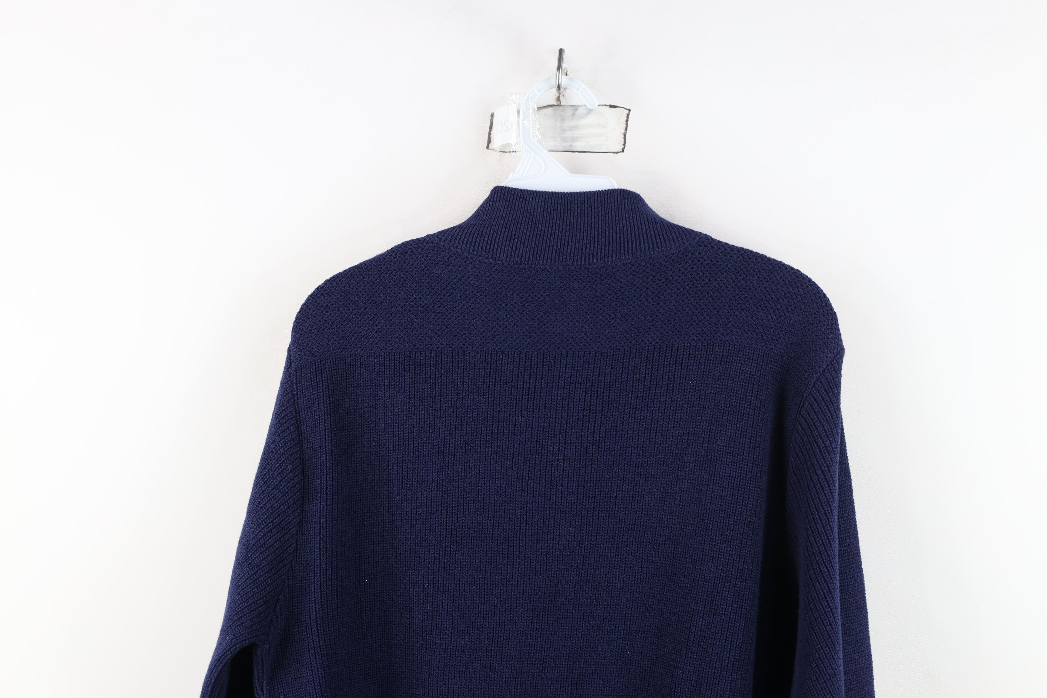 Lands' End Vintage 70s Lands End Cotton Ribbed Knit Henley Sweater USA Size US M / EU 48-50 / 2 - 10 Thumbnail