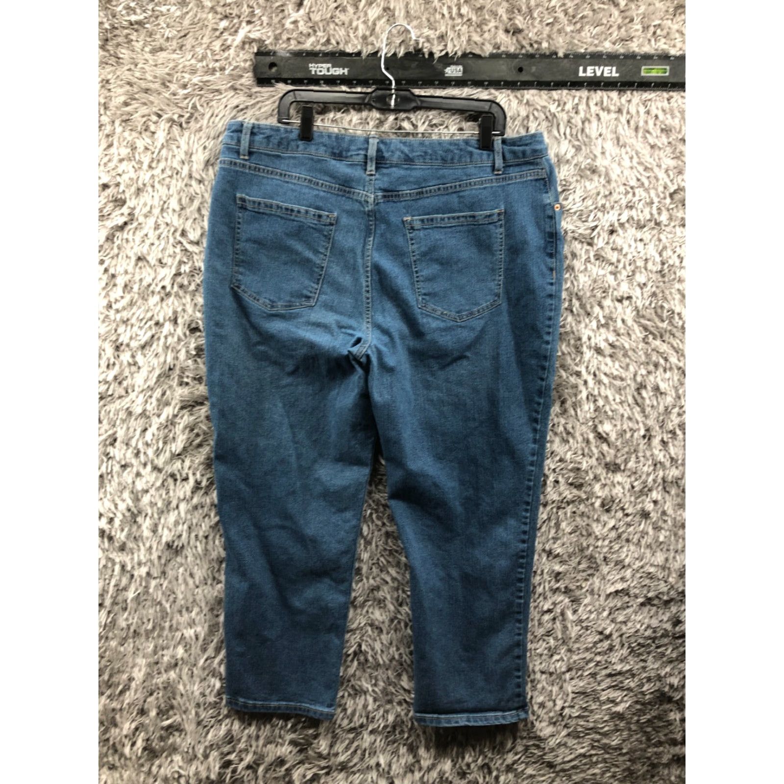 Vintage No Boundaries Jeans High Rise Mom Jeans Size 21 Juniors Medium Wash Blue Denim Women Adult Regular 5-Pocket Distressed? No—but no. Size 42" / US 20 - 5 Thumbnail