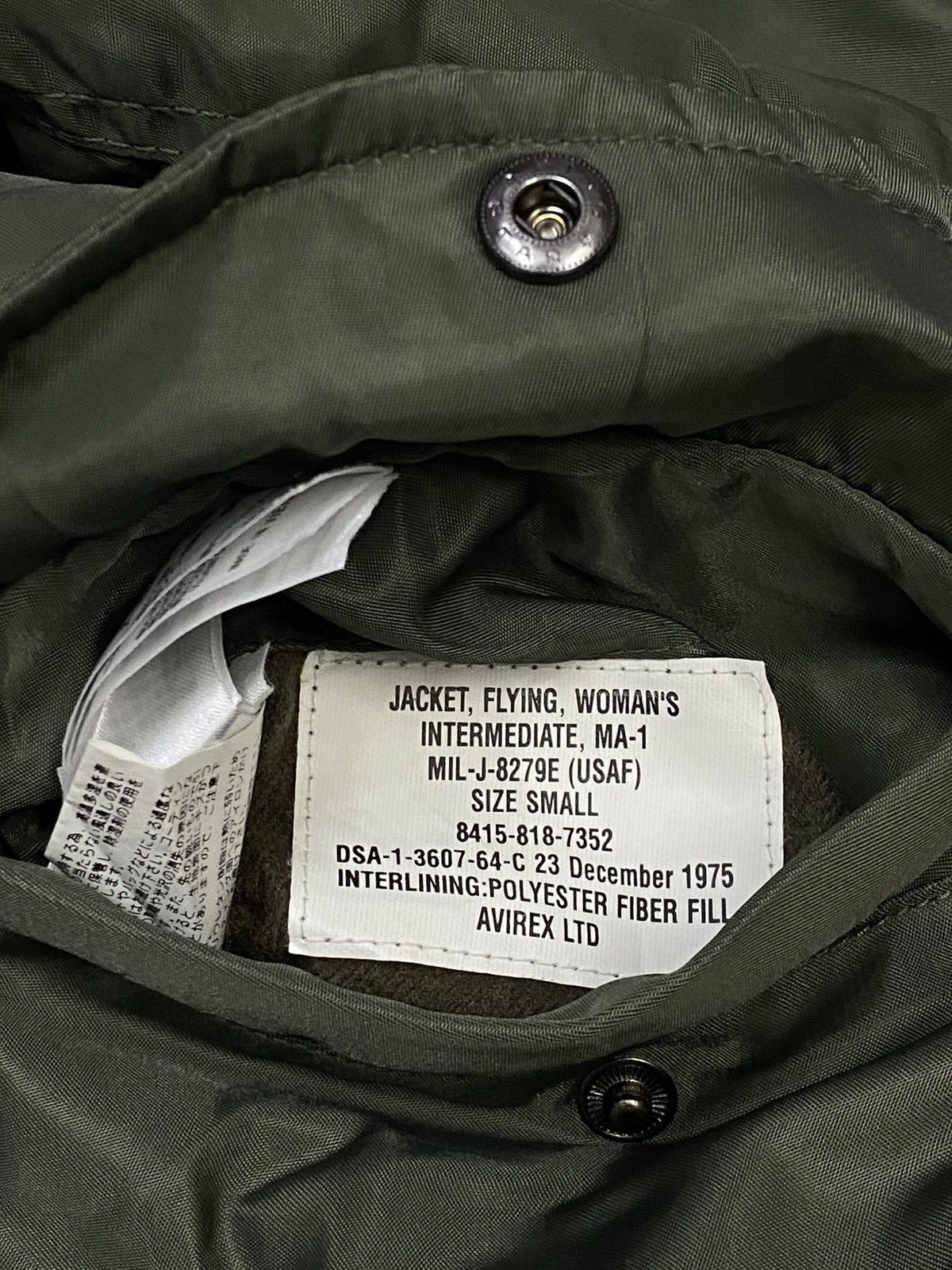 Avirex Avirax Woman’s MA-1 Flight Jacket Size M / US 6-8 / IT 42-44 - 10 Thumbnail