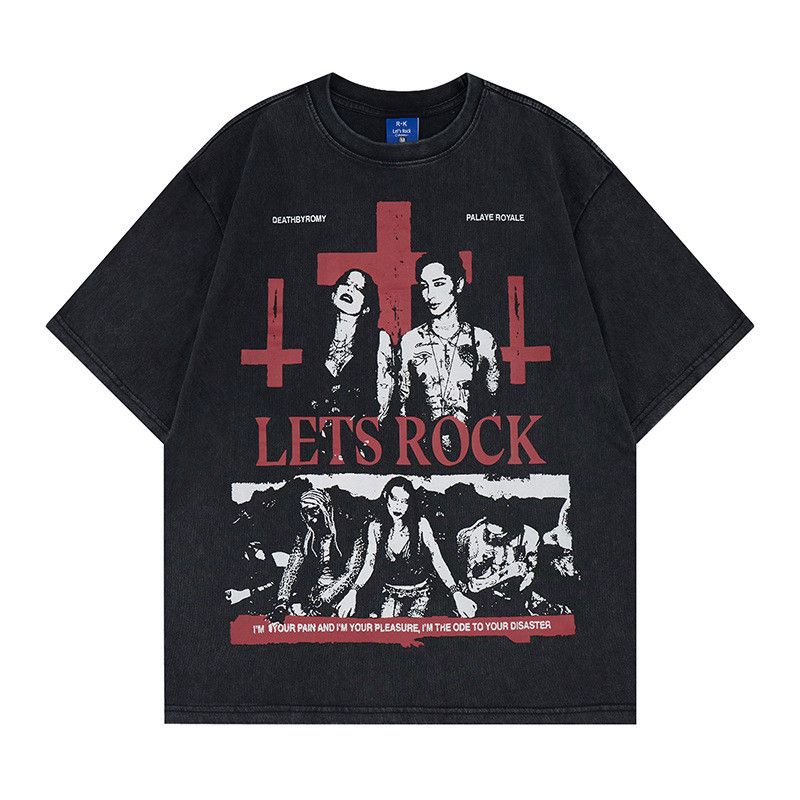 Vintage Vintage Washed & Distressed Rock Band Graphic T-Shirt Size US M / EU 48-50 / 2 - 1 Thumbnail