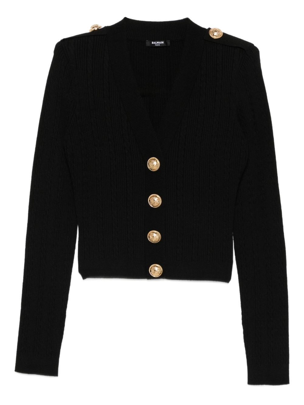 Balmain V-NECKED CARDIGAN Size S / US 4 / IT 40 - 1 Thumbnail
