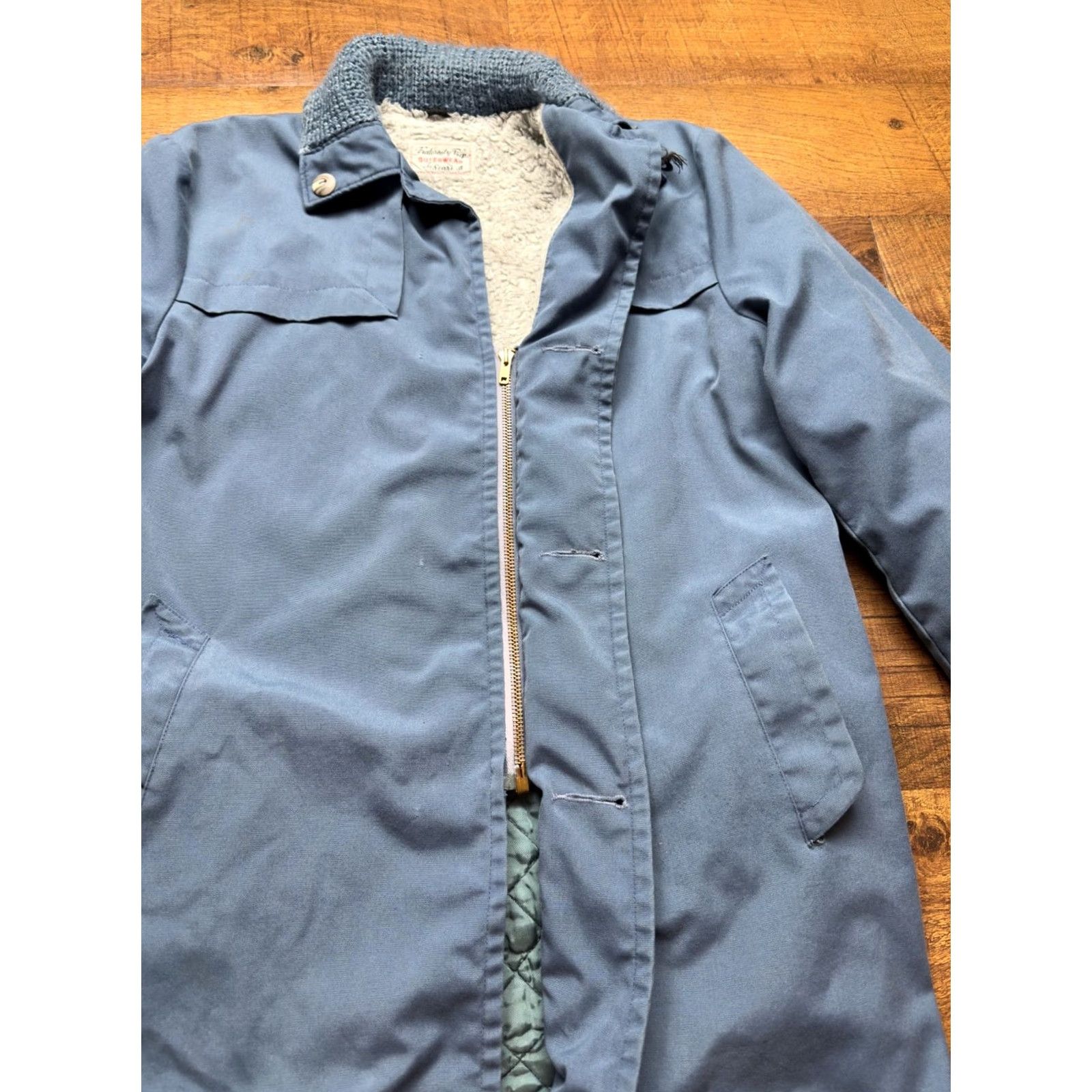 Sears VINTAGE Sears Fraternity Prep Blue Lined Jacket Coat XL Men’s Button-Front Rockabilly 1950s USA Made Size US XL / EU 56 / 4 - 7 Thumbnail