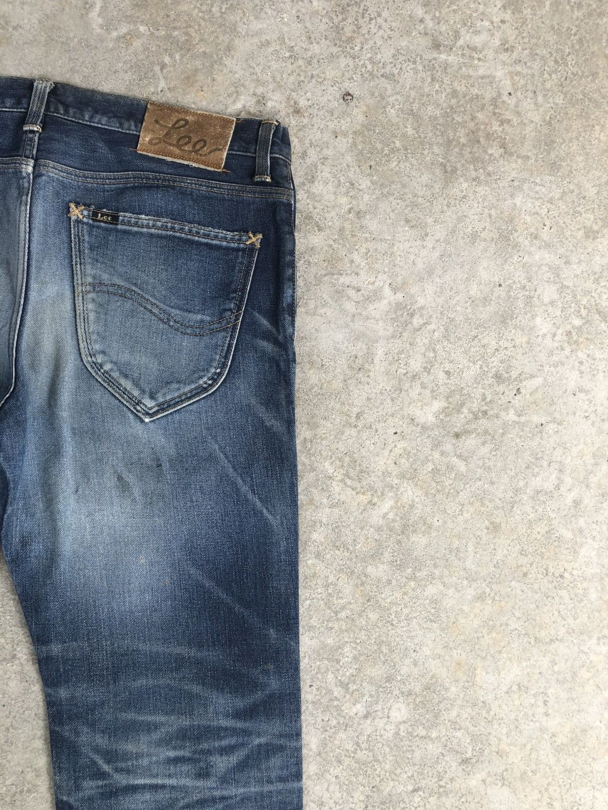 If Six Was Nine Japanese Lee Flared Jeans Distressed Denim Size US 33 - 10 Thumbnail