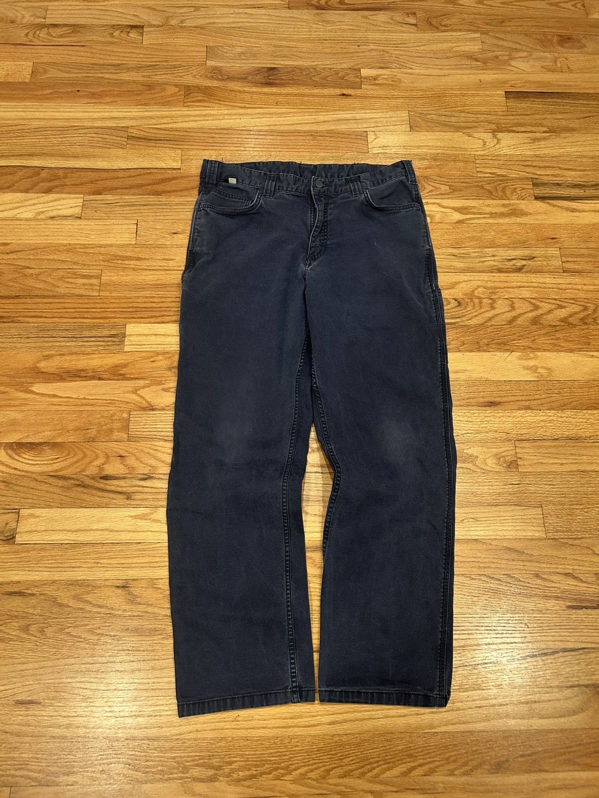 Carhartt Navy blue flame reflective Carhartt workwear jeans 36x32 Size US 36 / EU 52 - 1 Thumbnail
