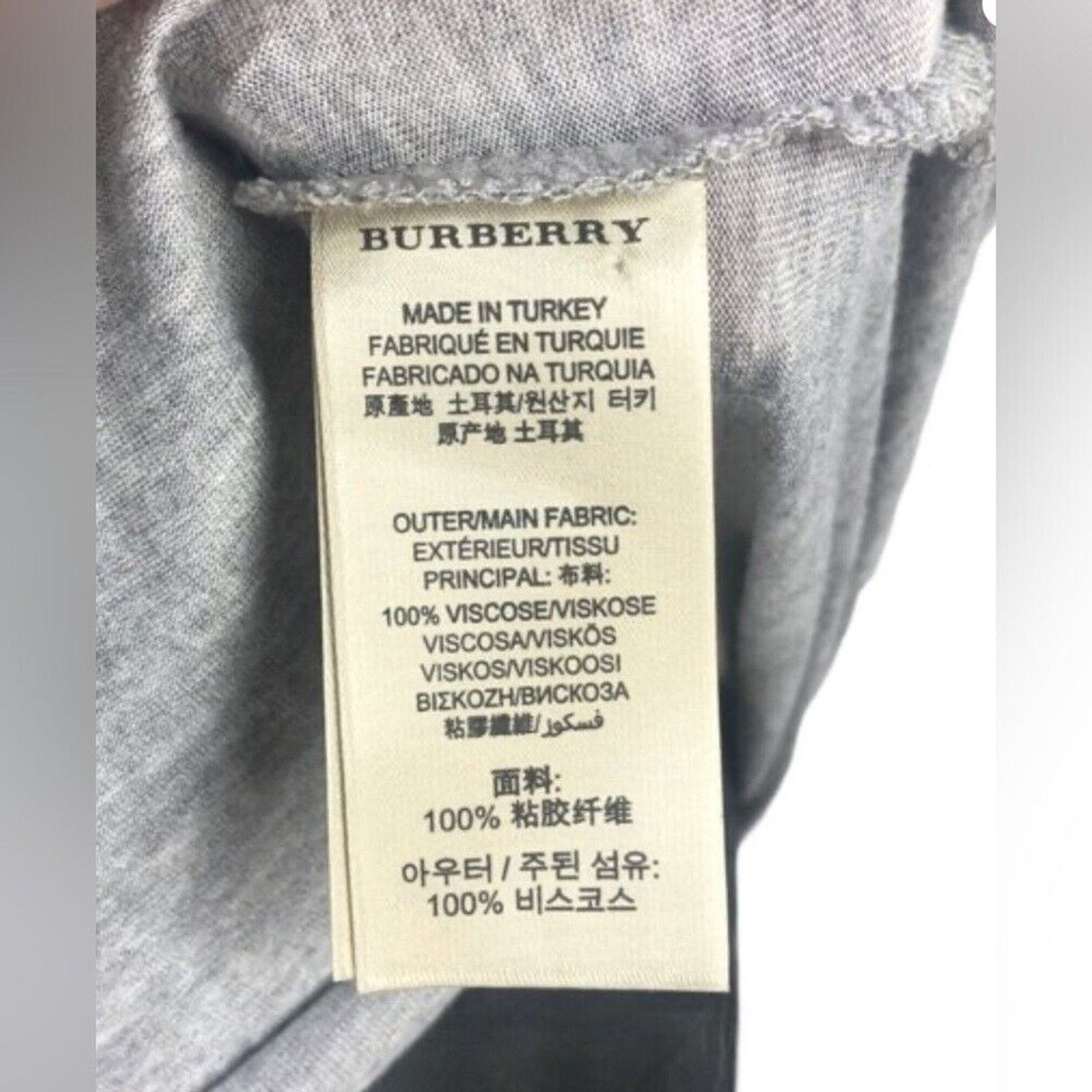 Burberry Grey Burberry Brit Jewel Pocket Tee Sz XL Size XL / US 12-14 / IT 48-50 - 9 Thumbnail