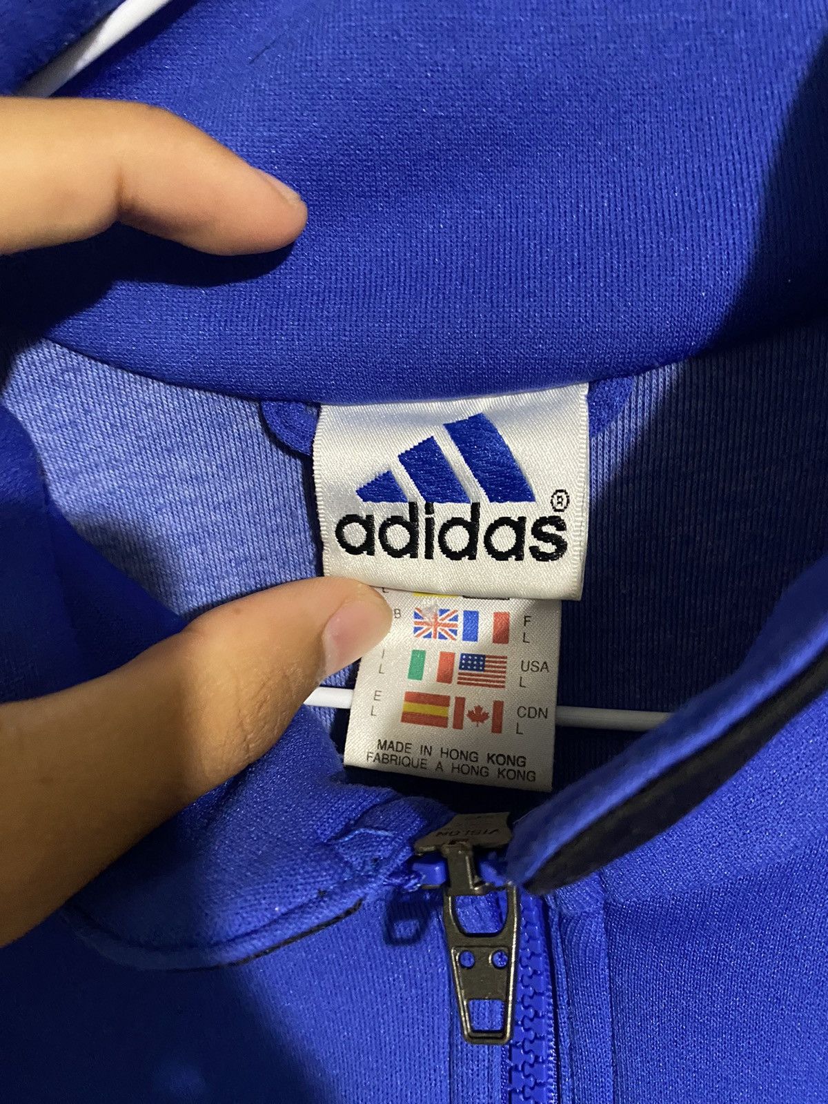 Adidas Blue Vintage Adidas Track Jacket Size US L / EU 52-54 / 3 - 6 Thumbnail