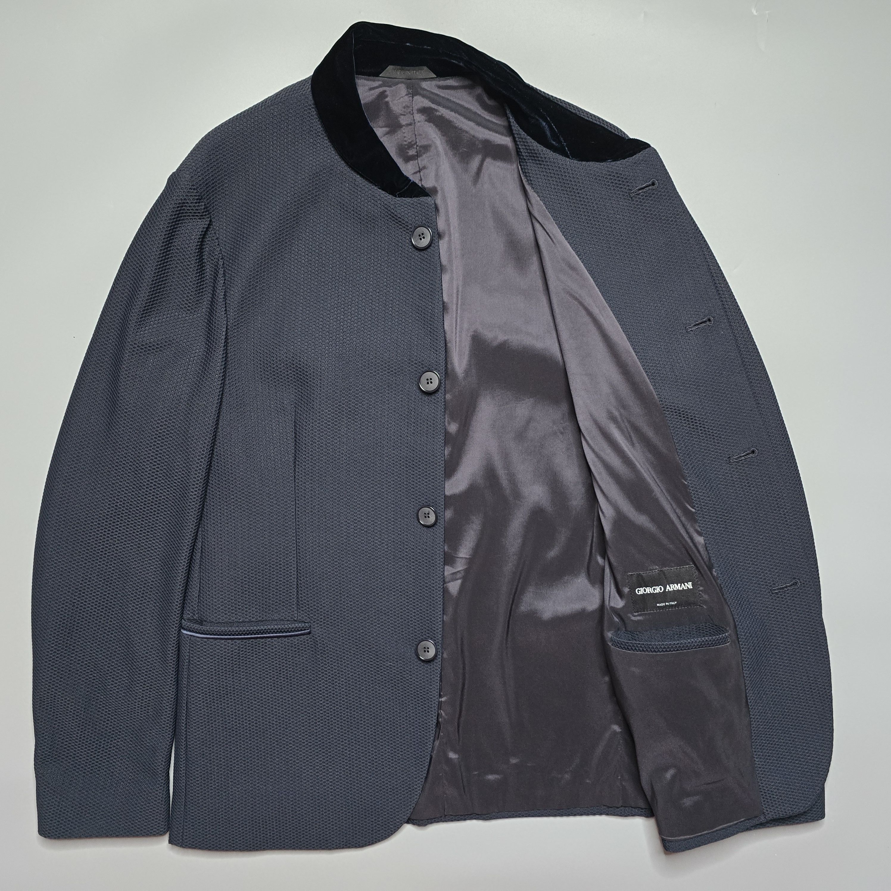 Giorgio Armani Giorgio Armani - Stand Collar Jacket - Navy Size US M / EU 48-50 / 2 - 3 Thumbnail