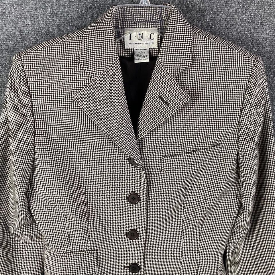 I.N.C × Vintage International Concepts Coat Women's Size 2 100% Wool Poland Size XS / US 0-2 / IT 36-38 - 2 Thumbnail