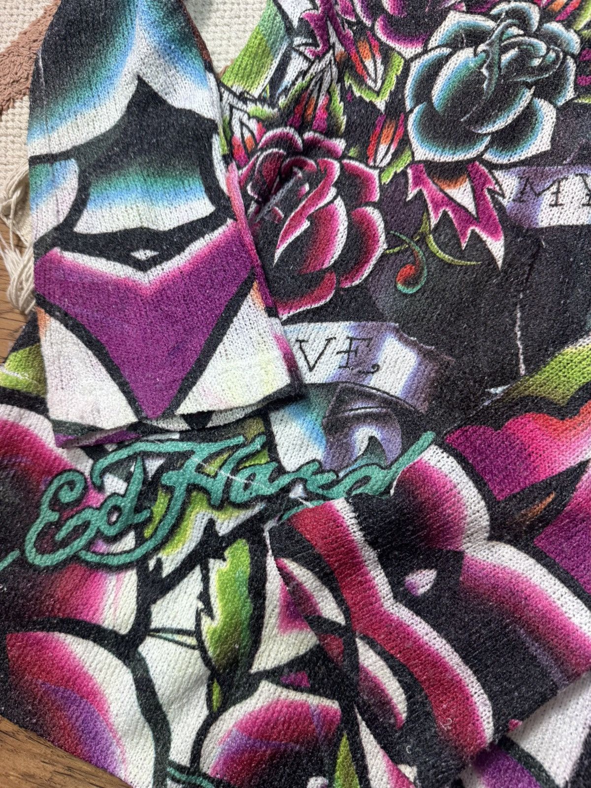 Ed Hardy VINTAGE ED HARDY ALL OVER PRINT MESH 2000s MINI DRESS Size S / US 4 / IT 40 - 8 Thumbnail