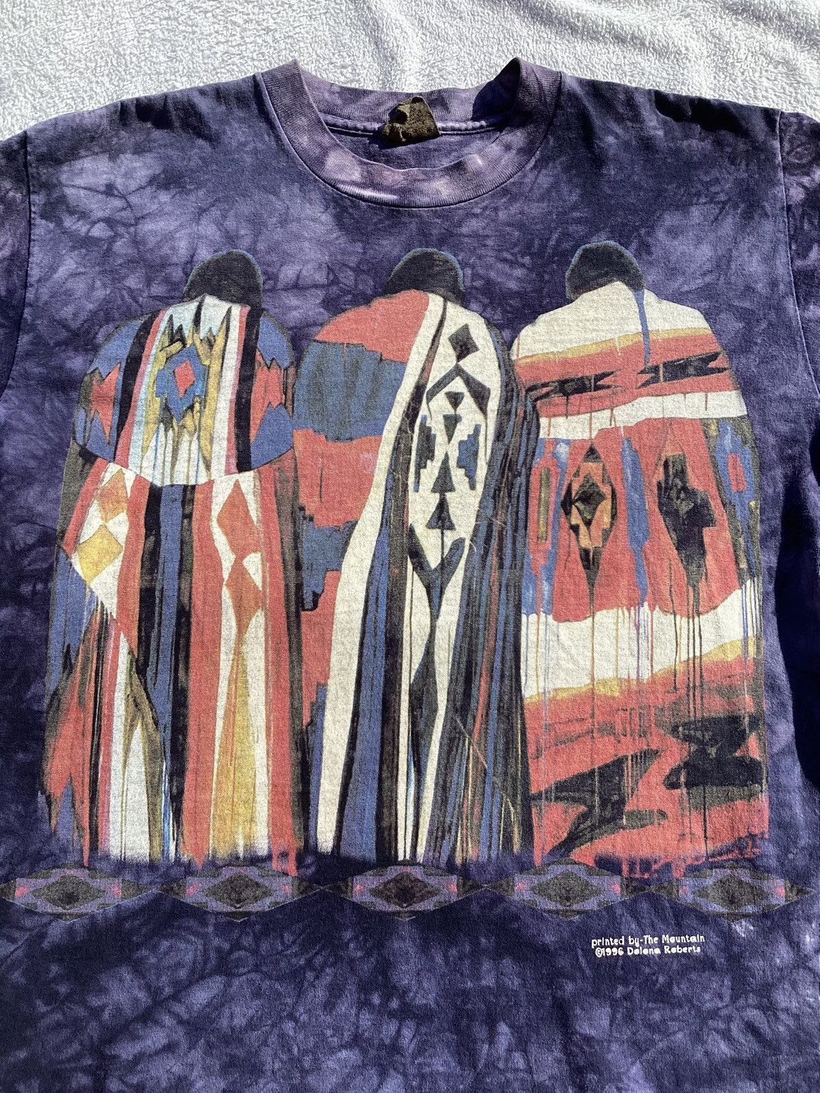 The Mountain Vintage 1996 the mountain native women M tie-dye T-shirt Size US L / EU 52-54 / 3 - 2 Thumbnail