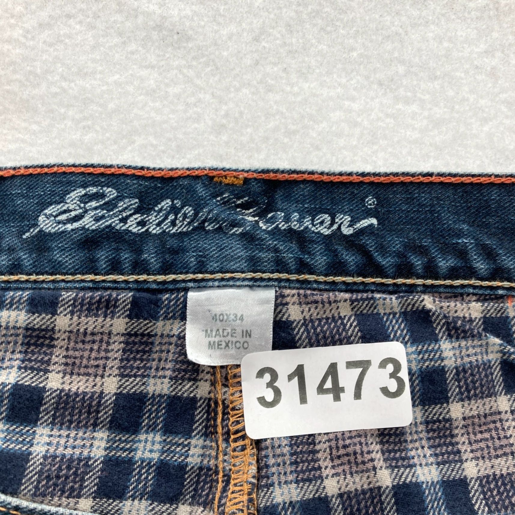 Eddie Bauer Eddie Bauer Flannel Lined Jeans Mens 40x34 Relaxed Straight Dark Blue Denim Camp Size US 40 / EU 56 - 4 Thumbnail