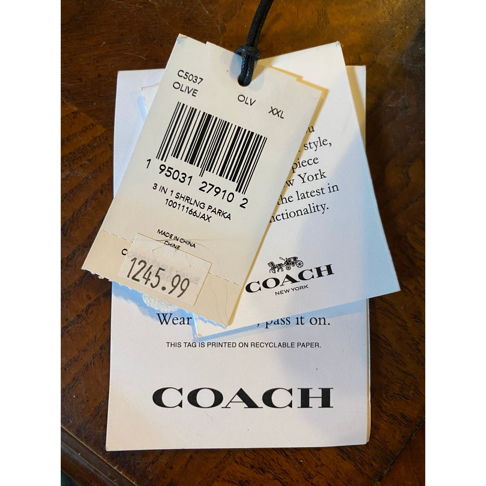 Coach Coach 3-in-1 Parka Sherling Down Puffer Removable Liner Hood Size 3XL / US 20-22 - 21 Thumbnail