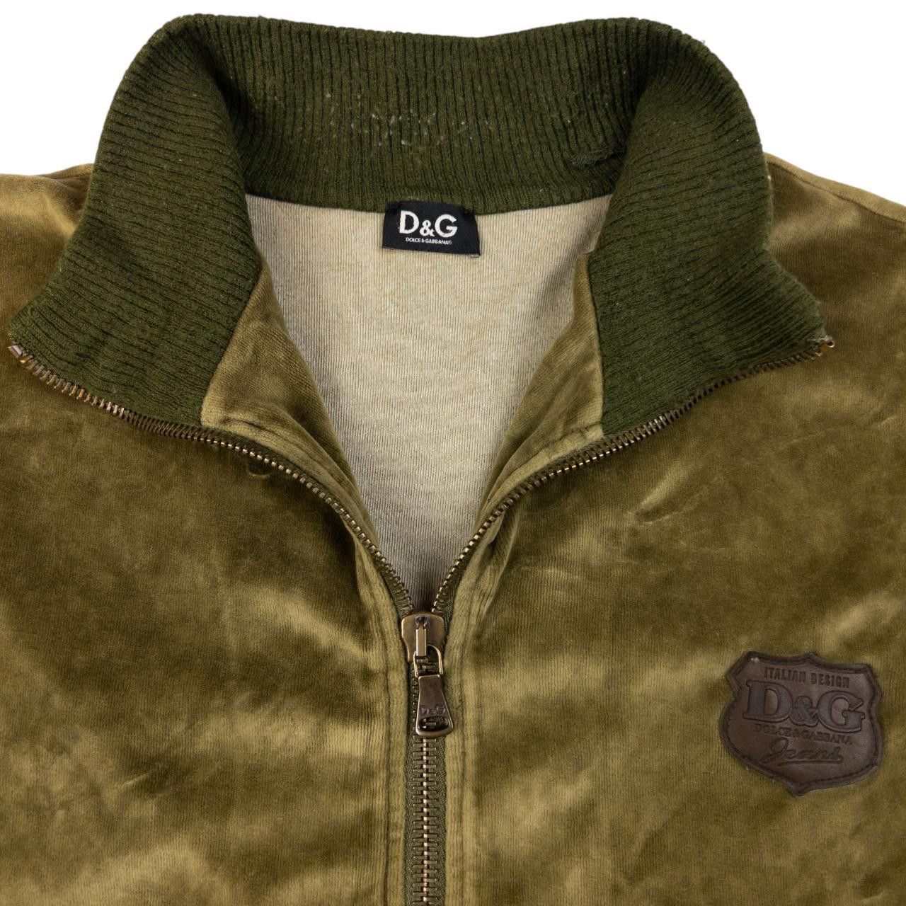 Dolce & Gabbana Vintage Dolce & Gabbana Zip Up Velour Sweatshirt Size L Size US L / EU 52-54 / 3 - 4 Thumbnail