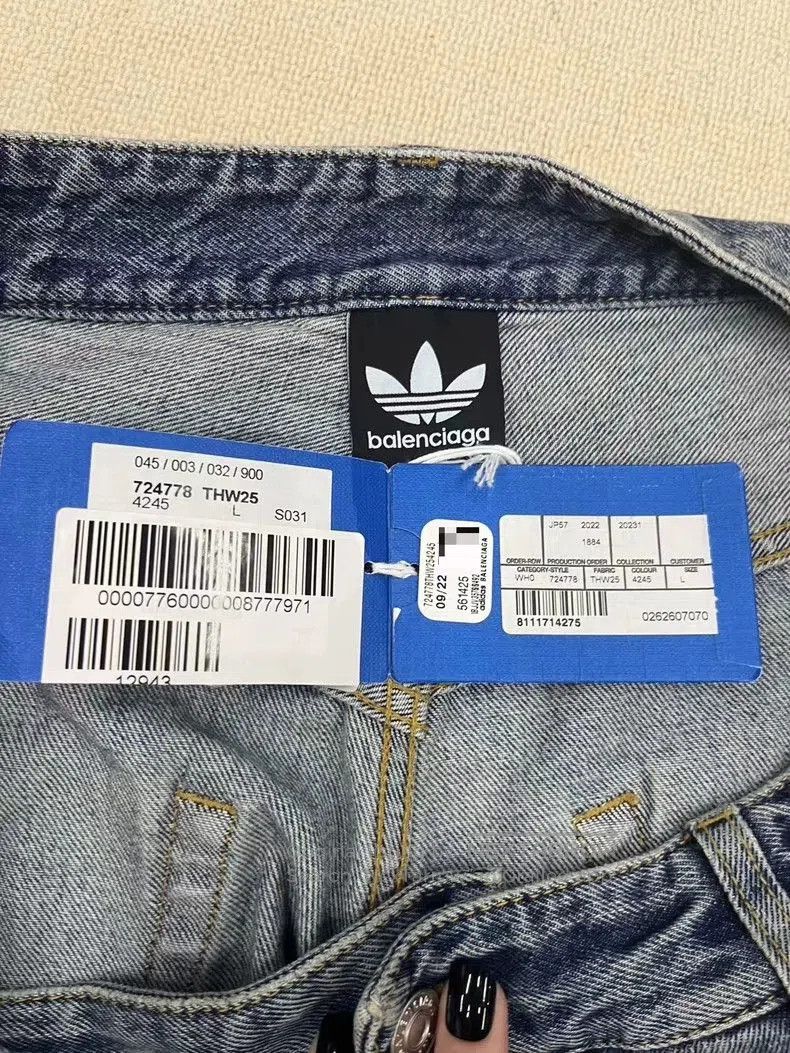 Balenciaga Balenciaga x adidas Striped Jeans. Size US 38 / EU 54 - 5 Thumbnail