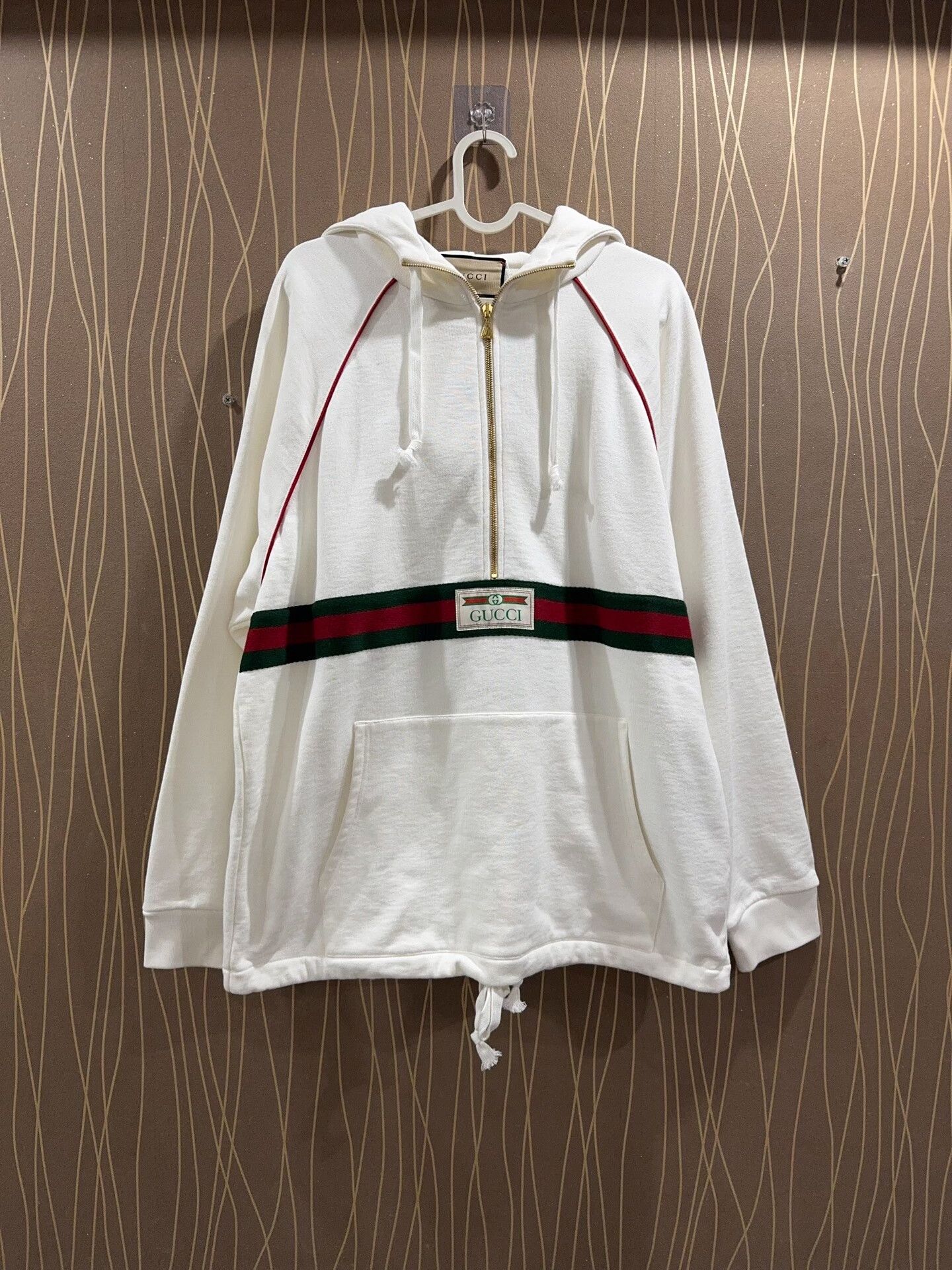 Gucci Gucci Half-Zip White Sweatshirt S Size US S / EU 44-46 / 1 - 1 Thumbnail