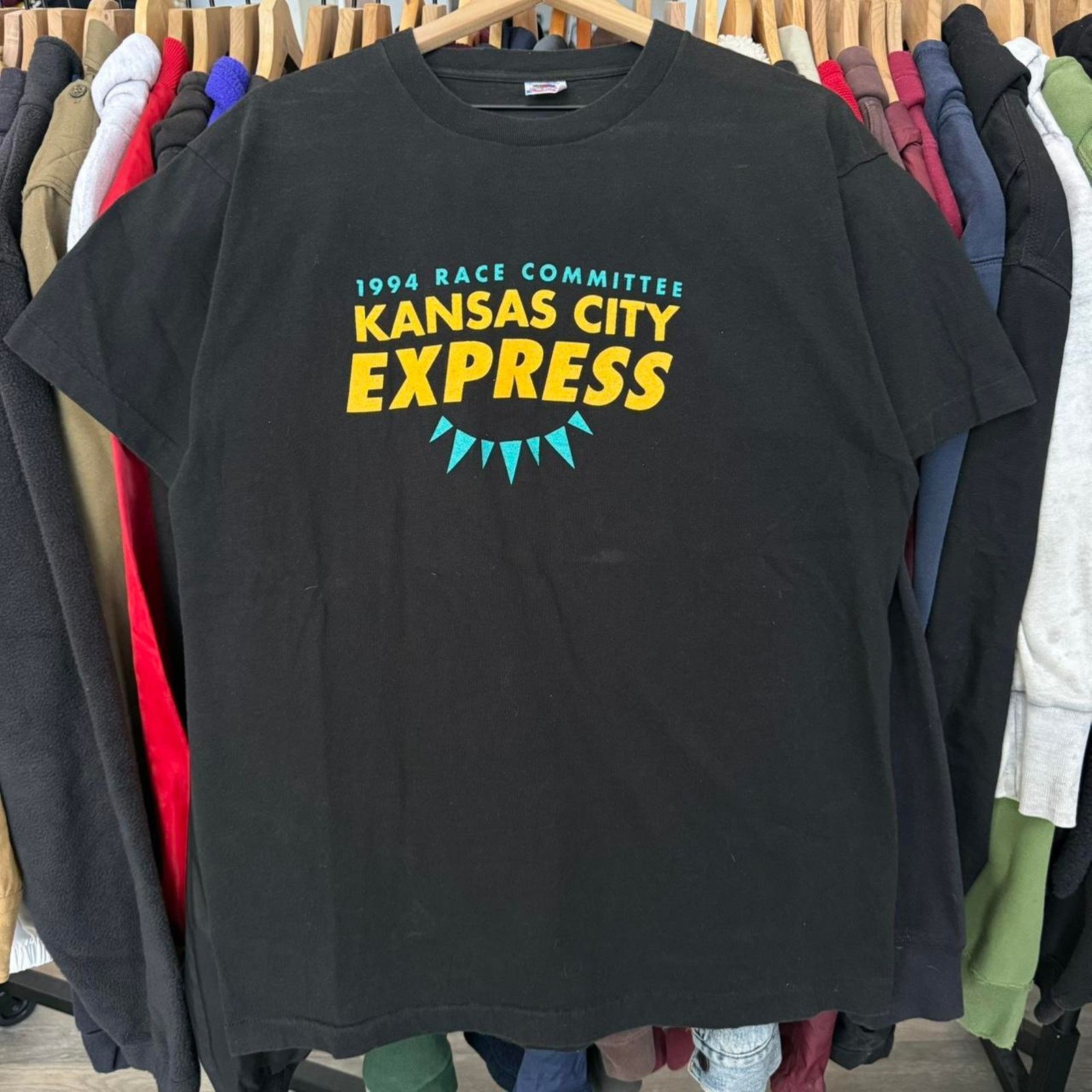 Fruit Of The Loom Vintage 1994 Kansas City Express Race Committee T-Shirt Size US L / EU 52-54 / 3 - 1 Thumbnail