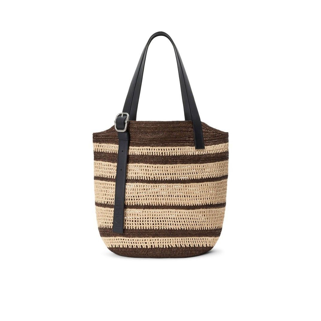 Loewe LOEWE Loop $2900 Chocolate/Natural Tote Bag New & Authentic Size ONE SIZE - 1 Thumbnail