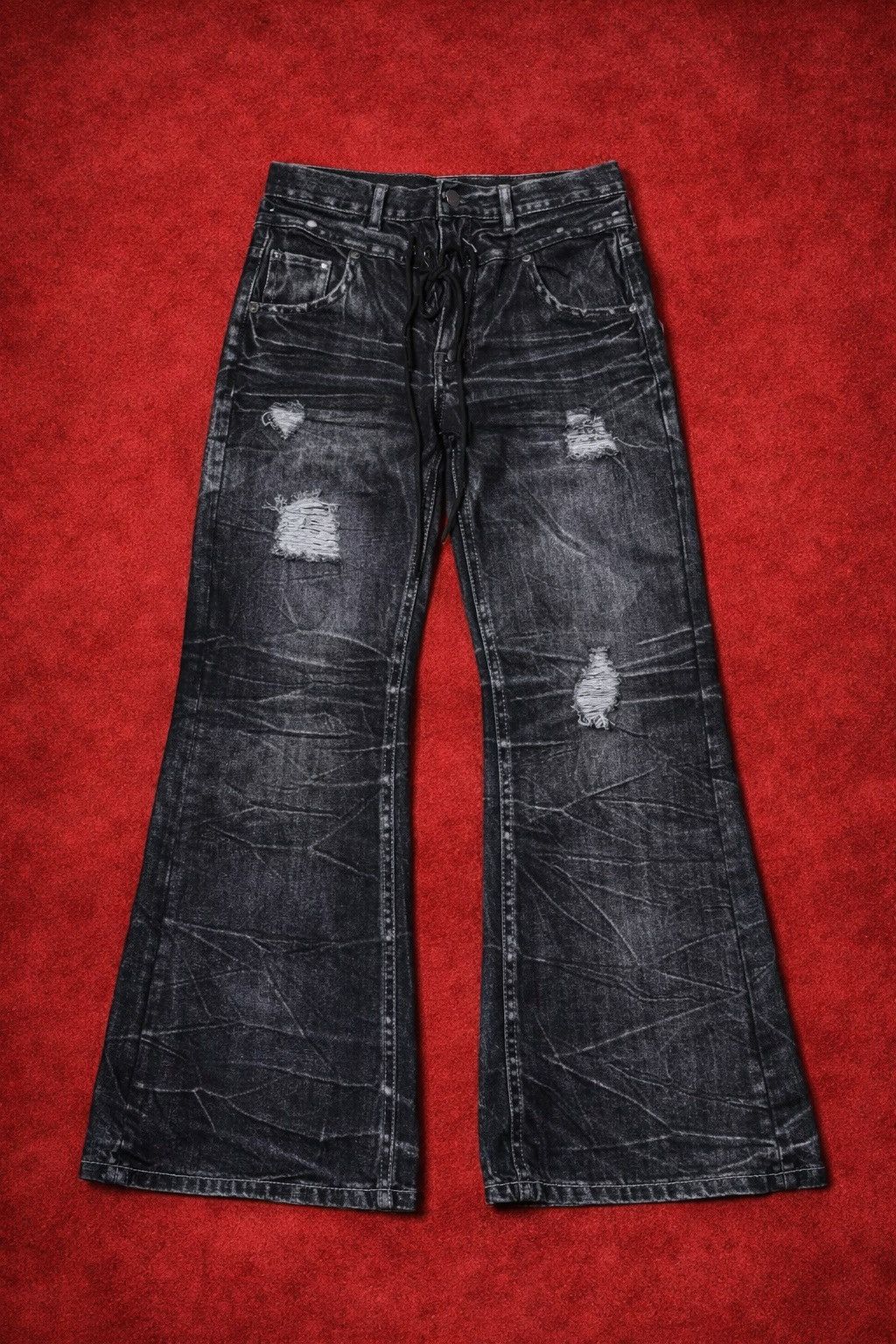 Japanese Brand Japanese Black Washed Boot Cut Denim Size US 34 / EU 50 - 1 Thumbnail