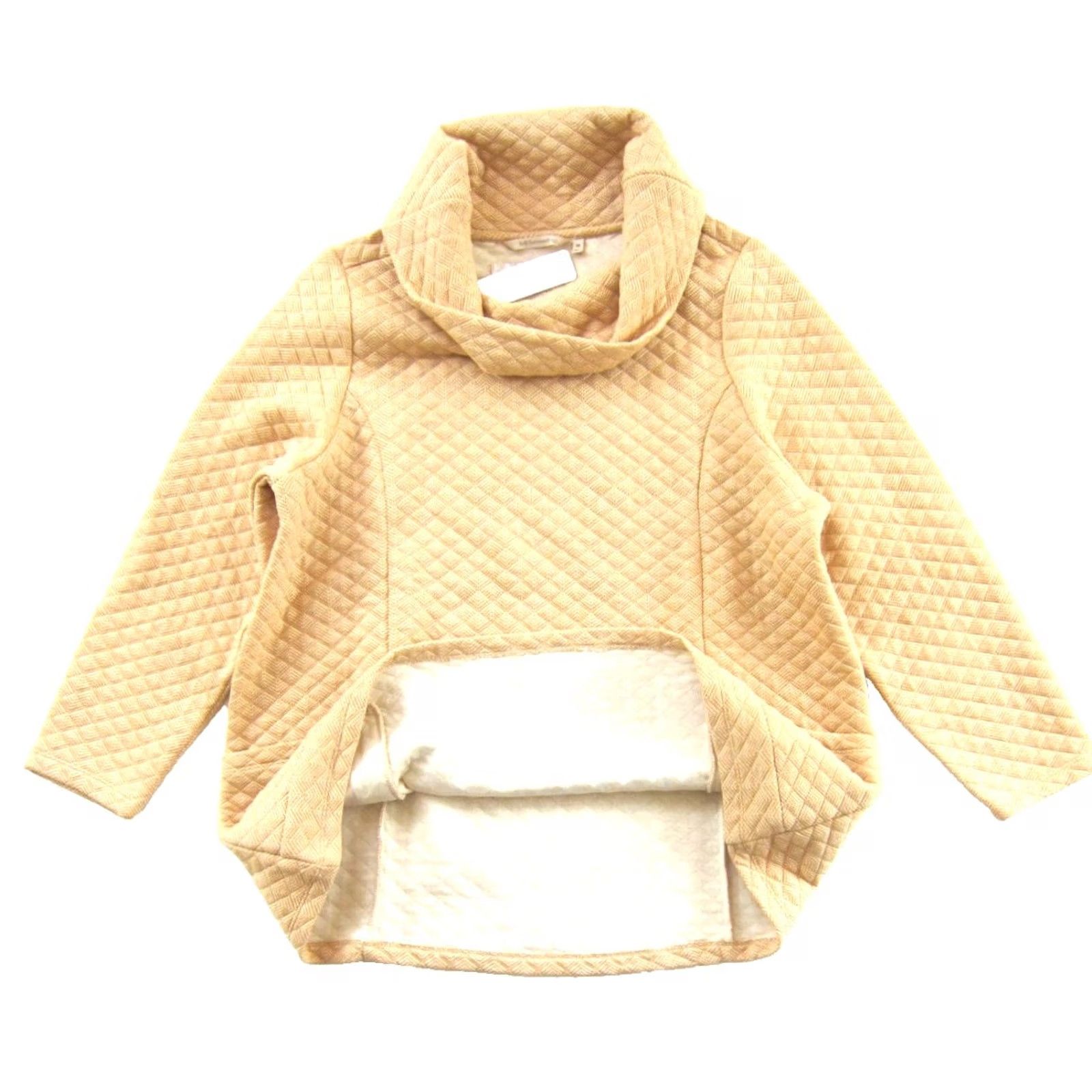 Soft Surroundings NWT Soft Surroundings Yellow Pocket Cowl Neck Quilted Shelby Top Sweater 2X Women Vintage No Size XXL / US 16-18 / IT 52-54 - 4 Thumbnail