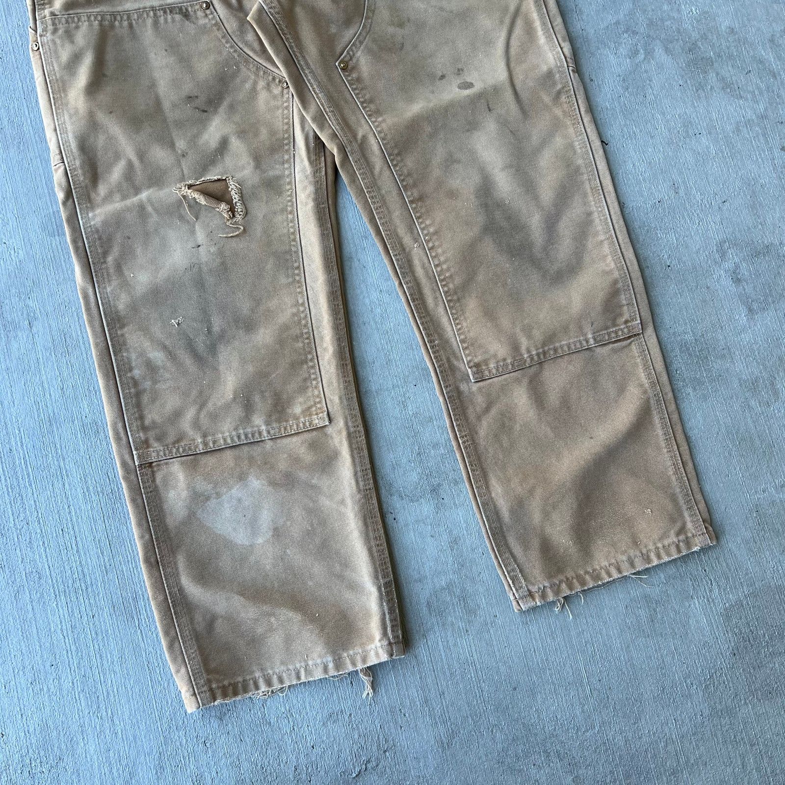 Carhartt × Vintage Carhartt brown double knee work wear carpenter pants Size US 33 - 3 Thumbnail