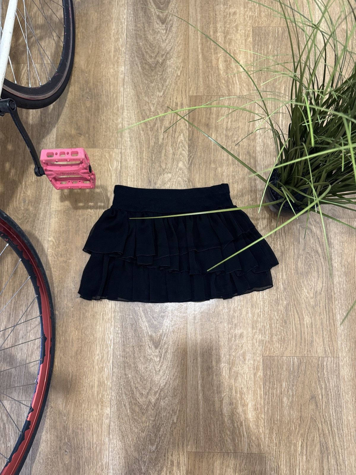 Vintage VINTAGE MESH RUSHES 2000s SKIRT Size 28" / US 6 / IT 42 - 2 Thumbnail