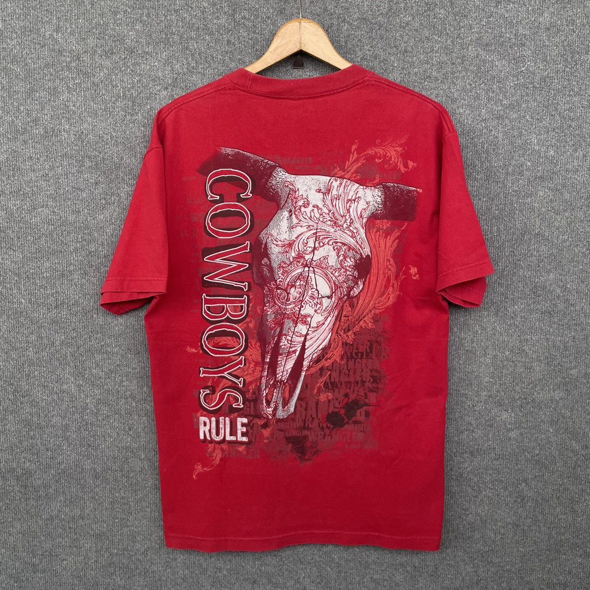 Native × Vintage × Wrangler Vintage Y2K Wrangler Cowboys Rule Native Motive Backhit Tee Size US L / EU 52-54 / 3 - 1 Thumbnail