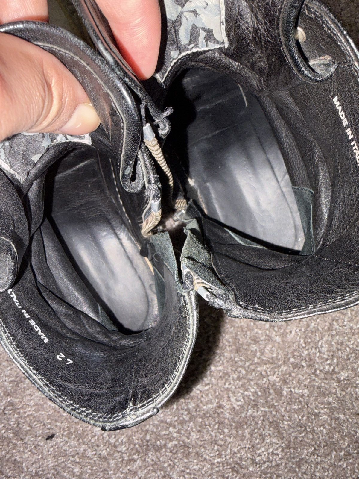Rick Owens Rick Owens FW 2009 "Crust" Hightop Ramones Size US 9 / EU 42 - 6 Thumbnail