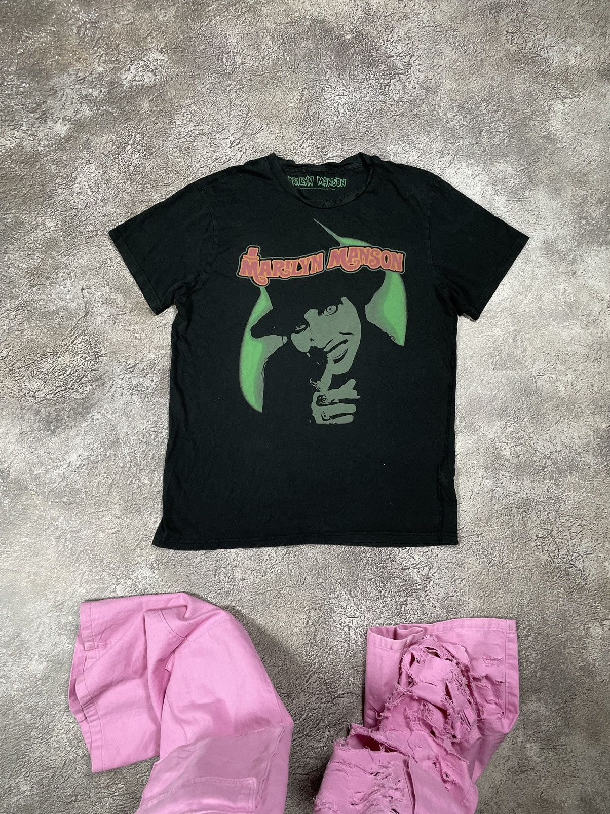 Vintage Vintage 90s Marilyn Manson Band Tee Sun Faded Grunge Baggy M Size US M / EU 48-50 / 2 - 2 Thumbnail