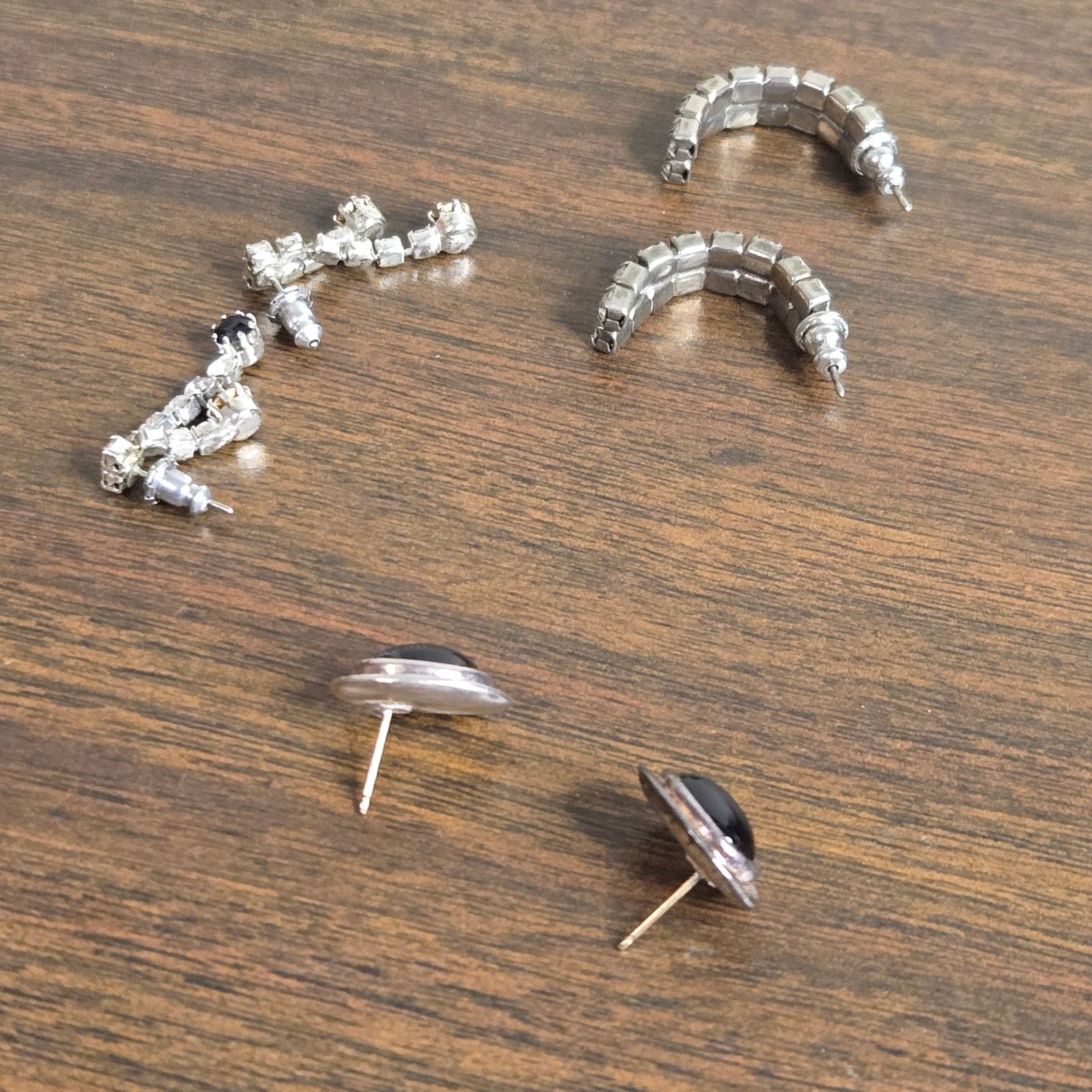 Vintage Vintage Rhinestone Stud Earring Lot - Pierced Posts Fab Size ONE SIZE - 4 Thumbnail