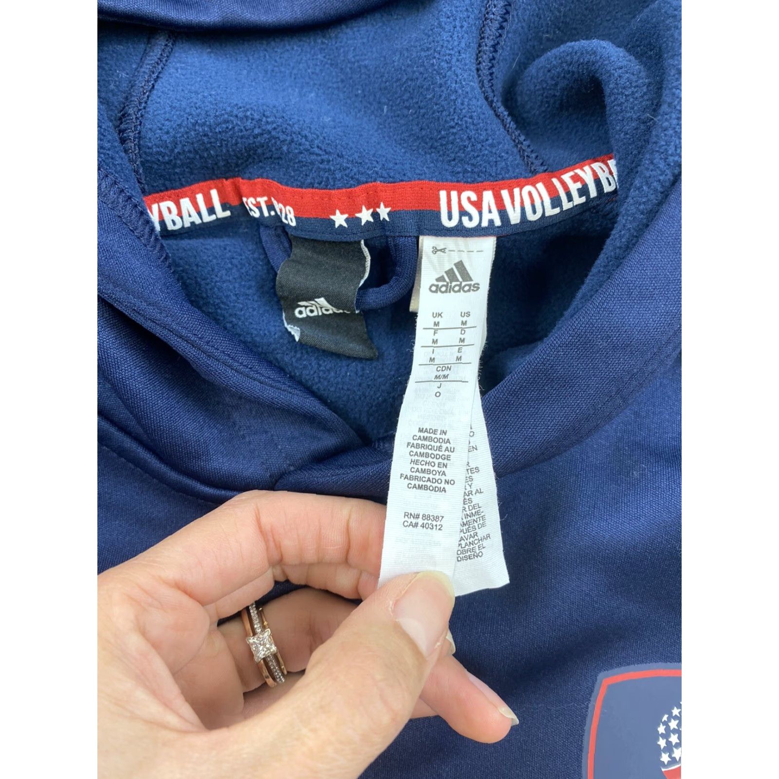 Adidas Adidas Vest Hoodie USA Women M Blue Volleyball Hooded Pullover Vest Hoodie Women M Blue USA Vollyball HoodedVest Size M / US 6-8 / IT 42-44 - 5 Thumbnail