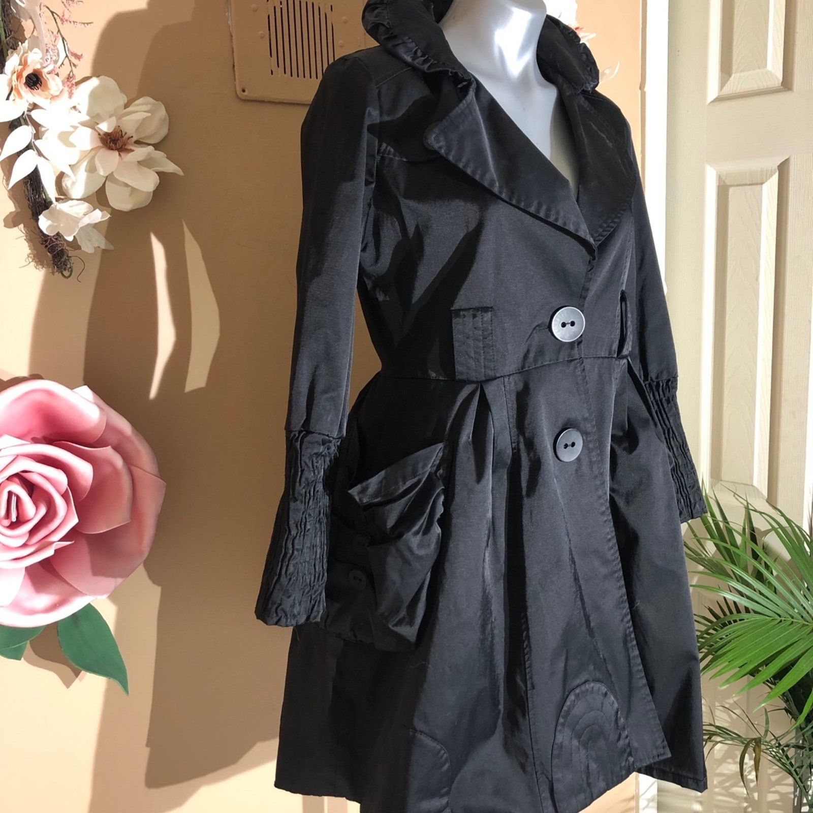 Other French rain jacket coat with deep ruffle pockets Size S / US 4 / IT 40 - 4 Thumbnail