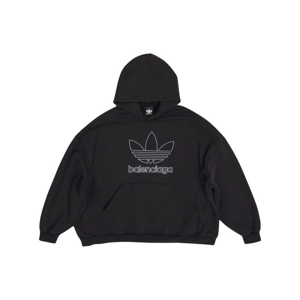 Adidas × Balenciaga o1mt1gz0924 Hoodie Large Fit in Black Size US XL / EU 56 / 4 - 1 Thumbnail