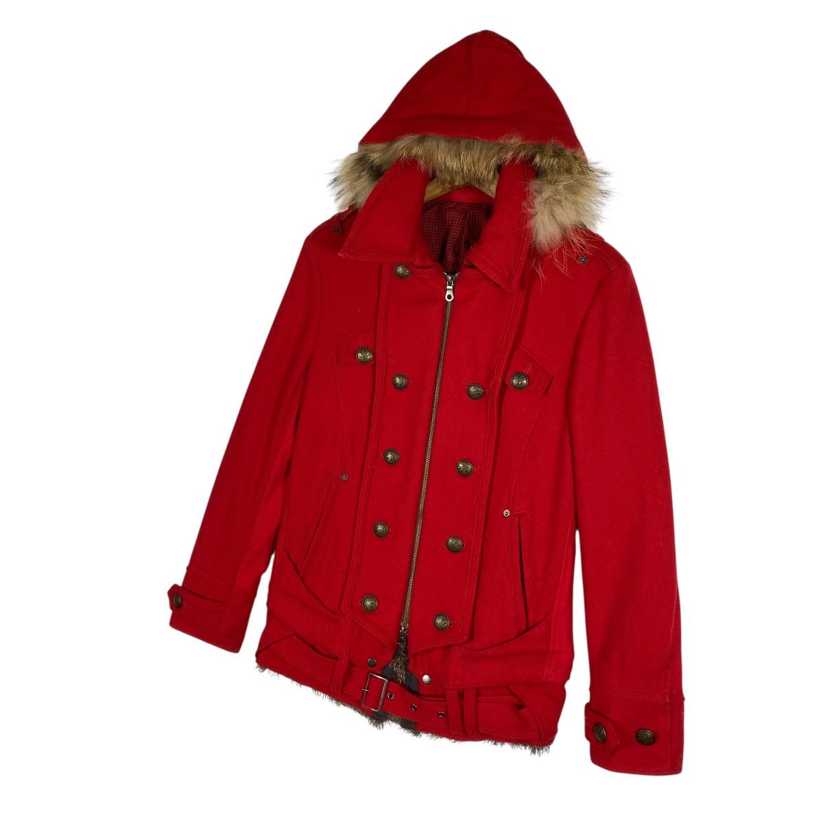 PPFM Vintage Ppfm Faux Fur Hoodie Zipper Jacket S Size Red Colour Size US S / EU 44-46 / 1 - 2 Thumbnail