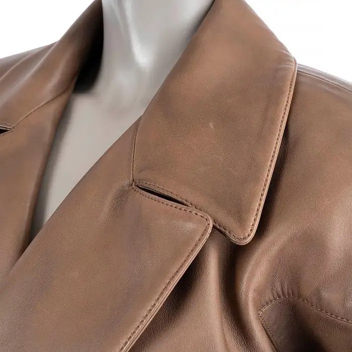 Saint Laurent Paris o1tp1o1224 Runway Oversized Leather Jacket in Dark Brown Size M / US 6-8 / IT 42-44 - 6 Thumbnail