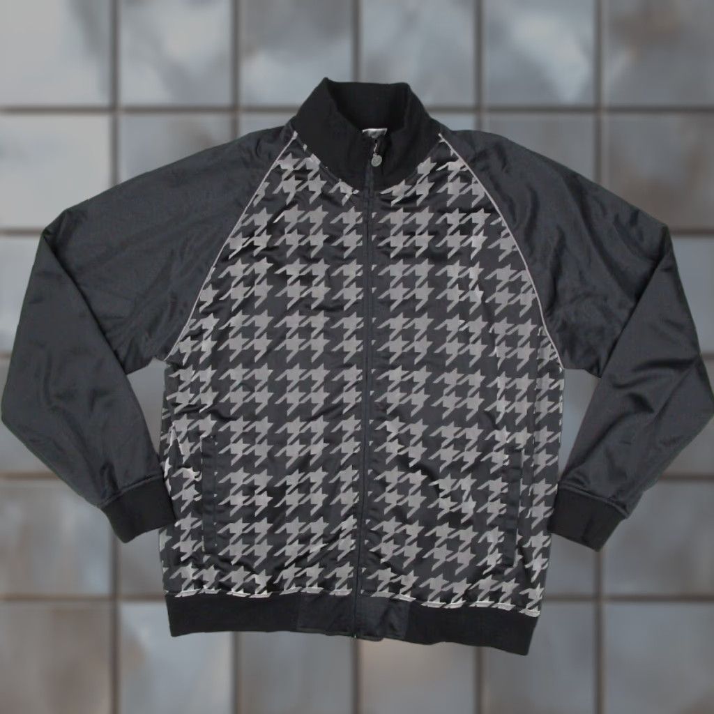 Anchor Blue Anchor Blue Jacket Mens Extra Large Black Track Full Zip Houndstooth Y2K Size US XL / EU 56 / 4 - 1 Thumbnail